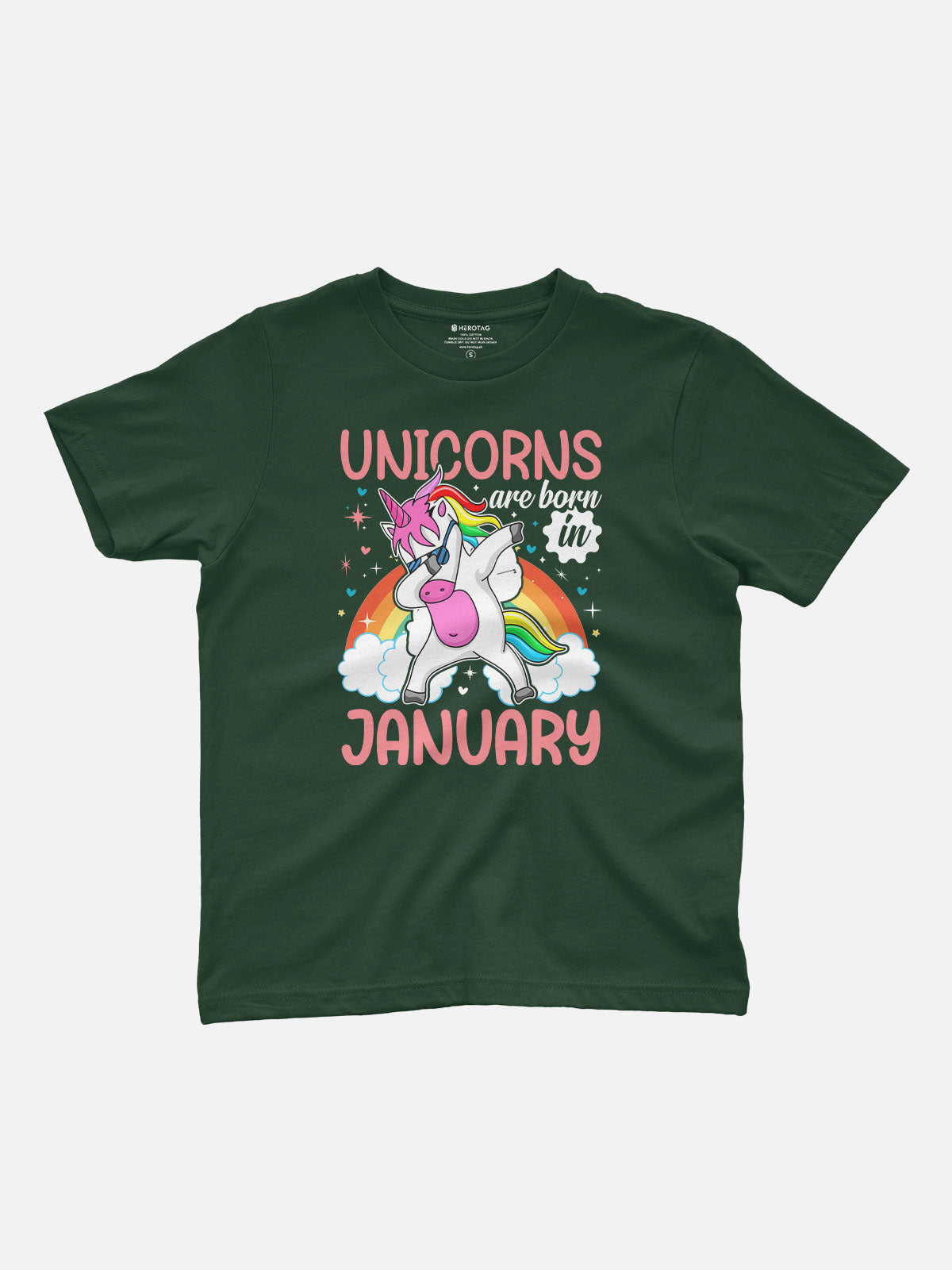 Unicorns Are Born in January Kids T-Shirt