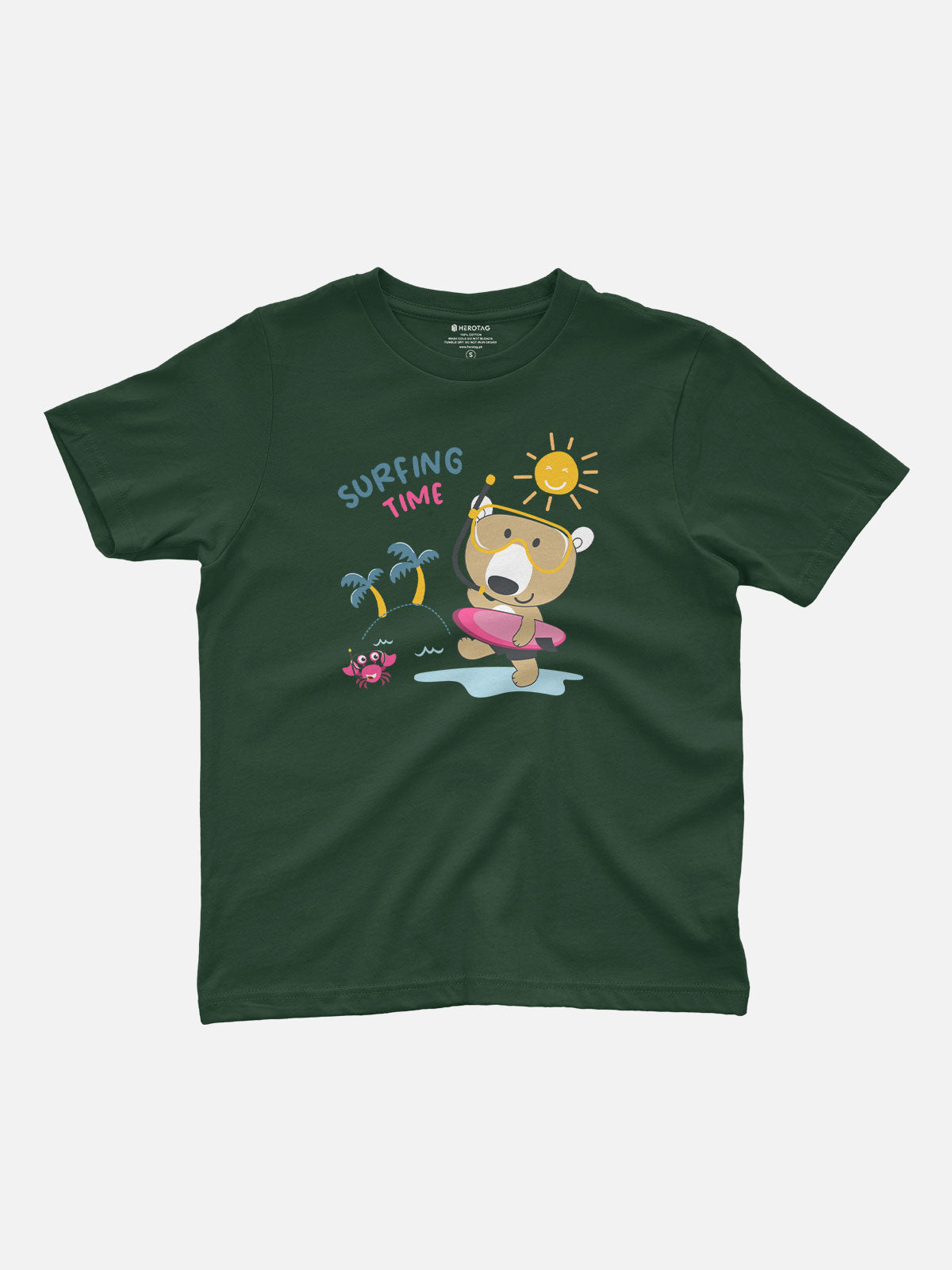 Surfing Time Bear Kids T-Shirt