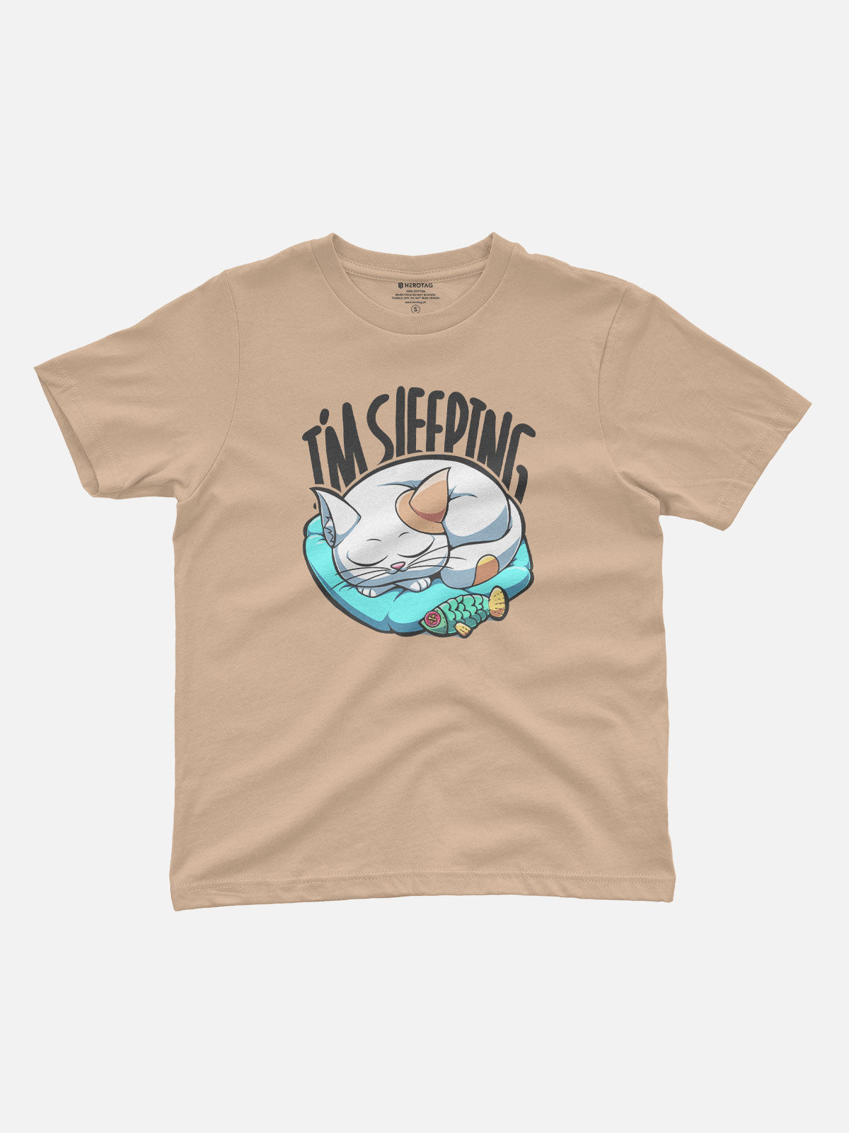 Cute Cat Sleeping Kids T-Shirt