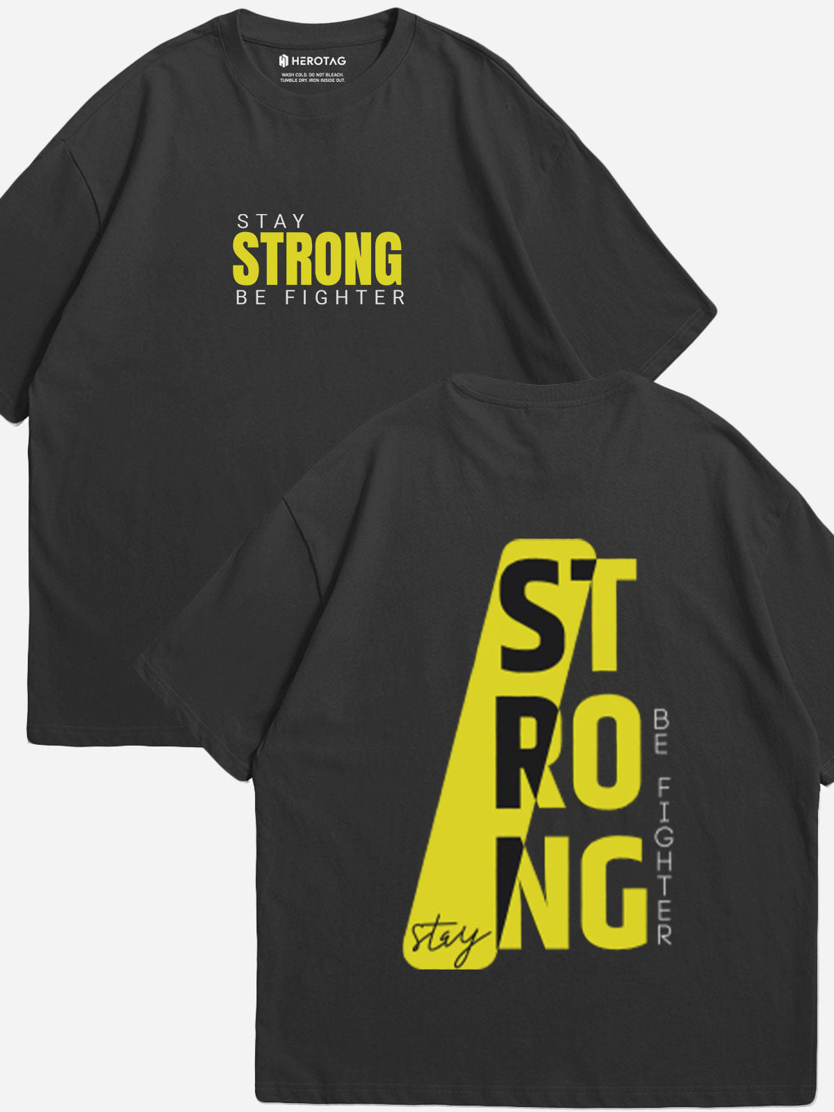 "STAY STRONG - BE FIGHTER" Oversized T-Shirt