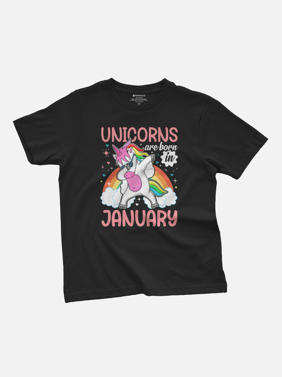 Unicorns Are Born in January Kids T-Shirt