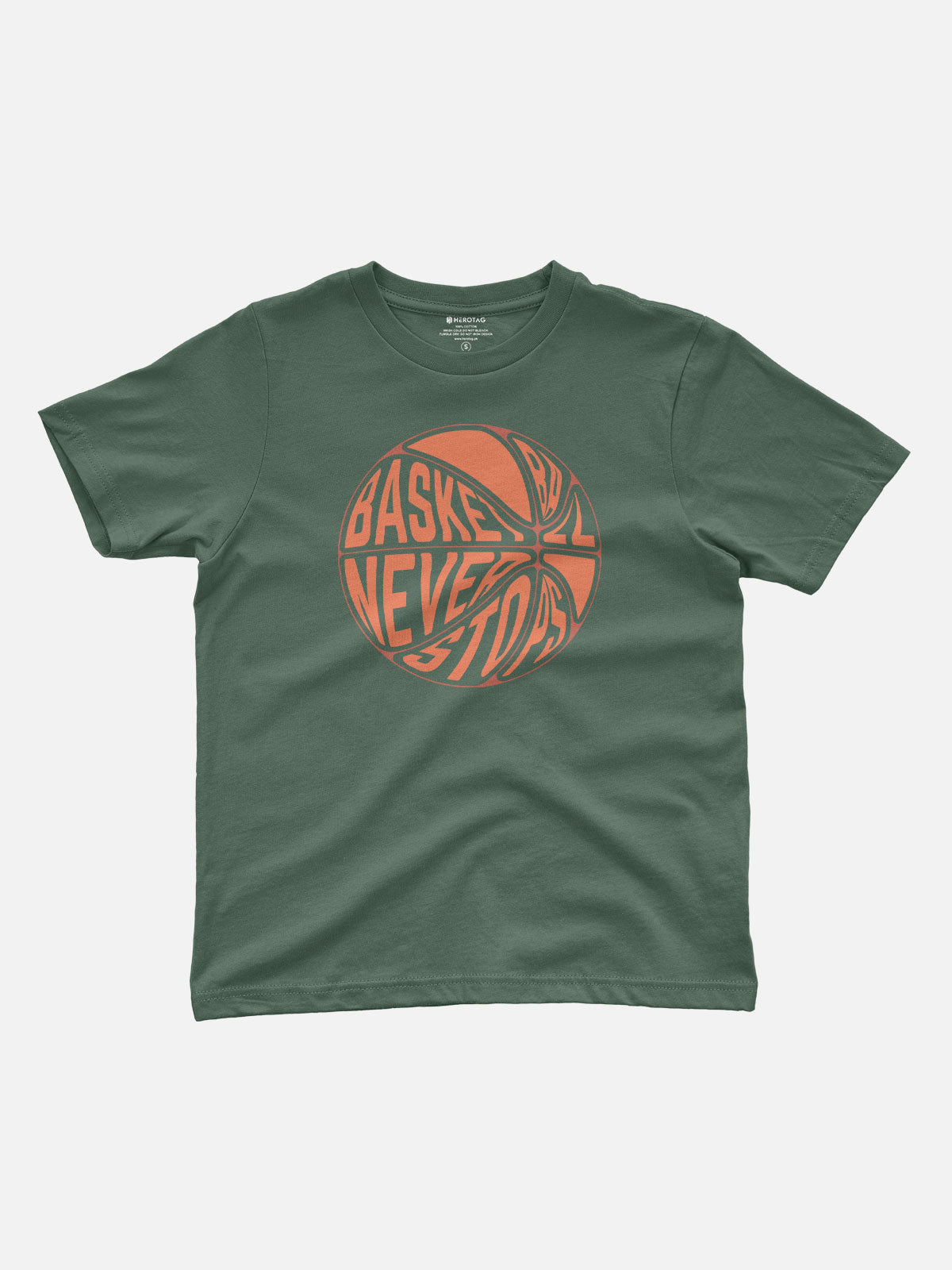 Basketball Never Stops Kids T-Shirt