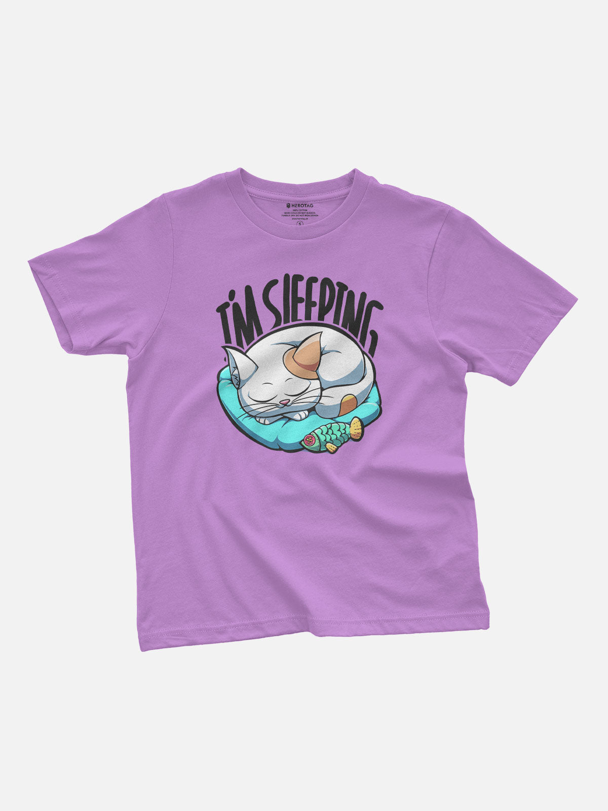 Cute Cat Sleeping Kids T-Shirt