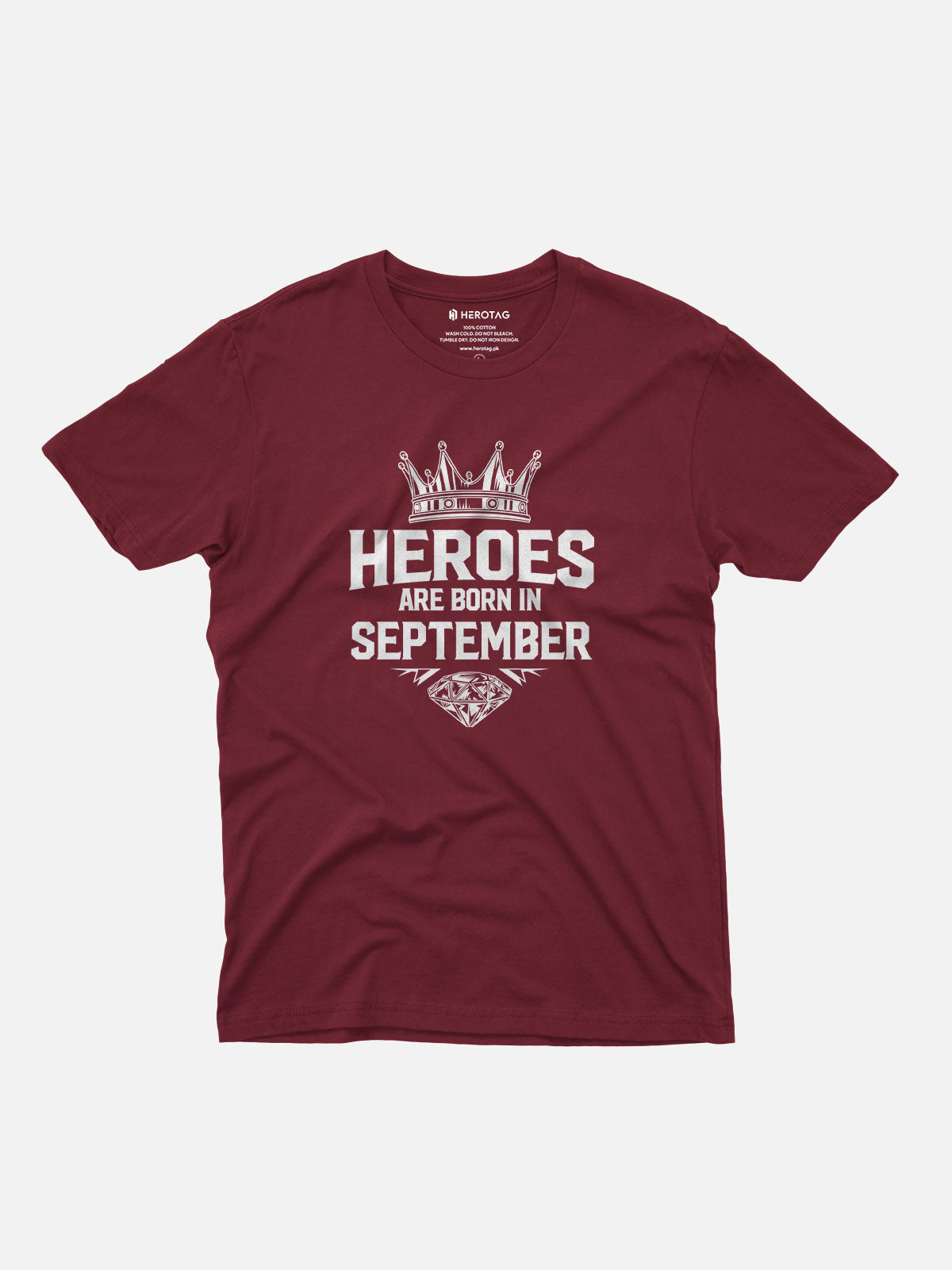 Heroes Are Born in September Birthday T-Shirt