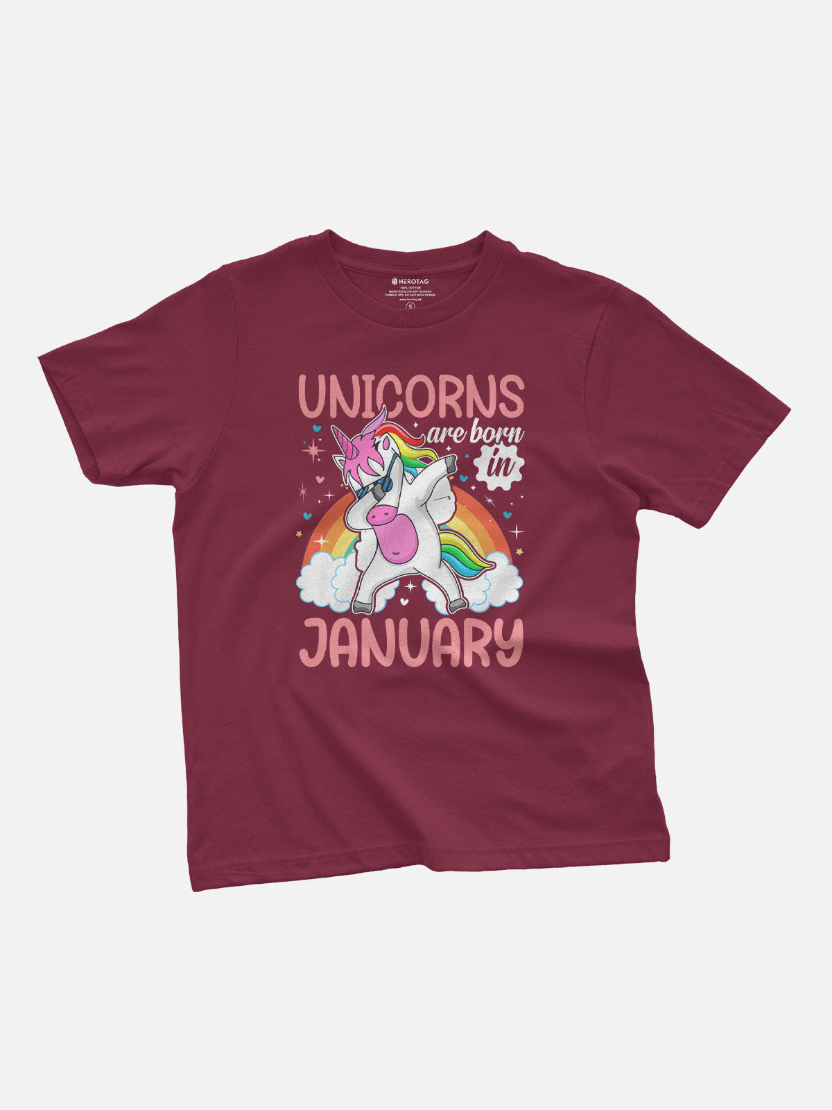 Unicorns Are Born in January Kids T-Shirt