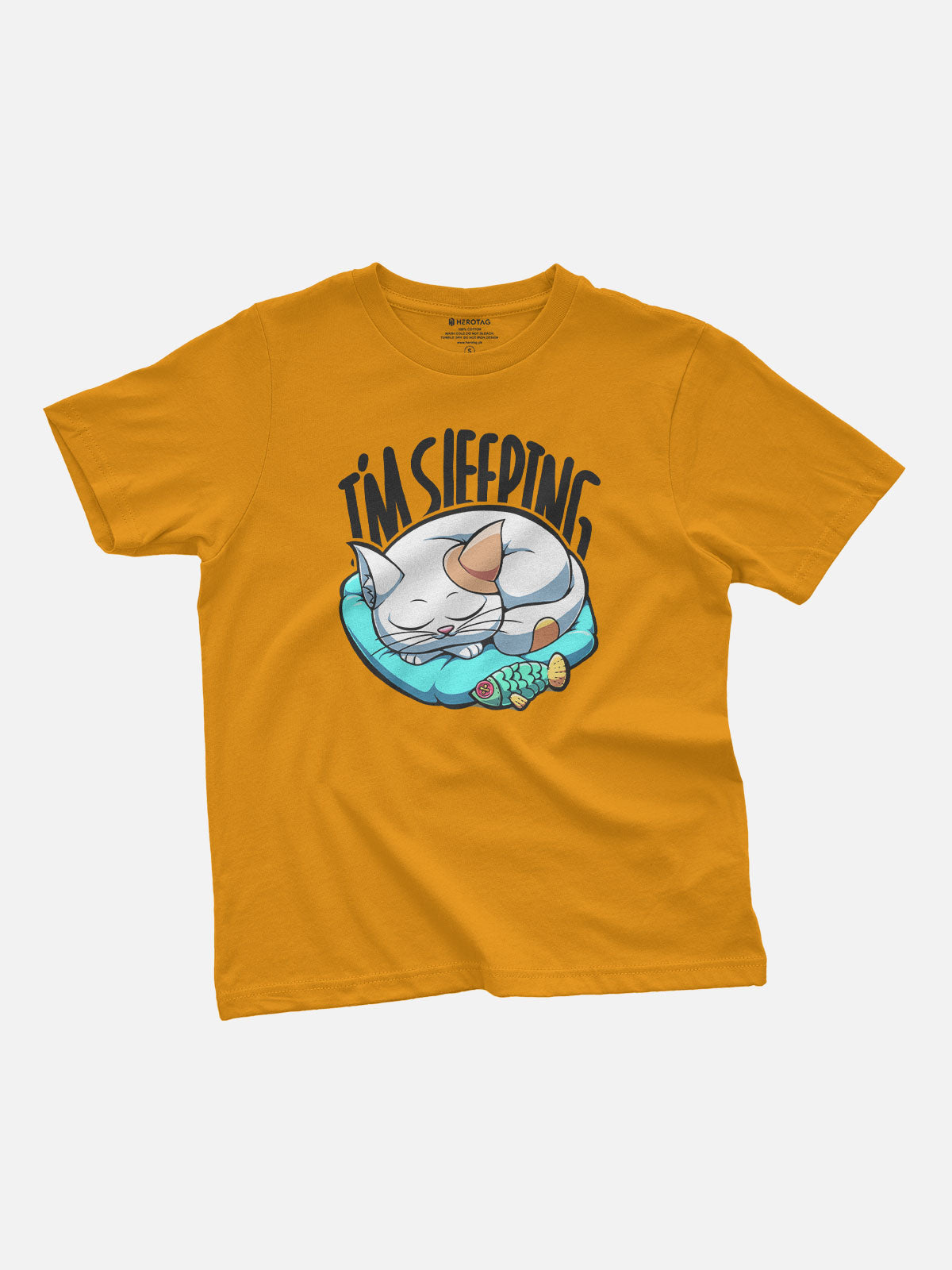 Cute Cat Sleeping Kids T-Shirt