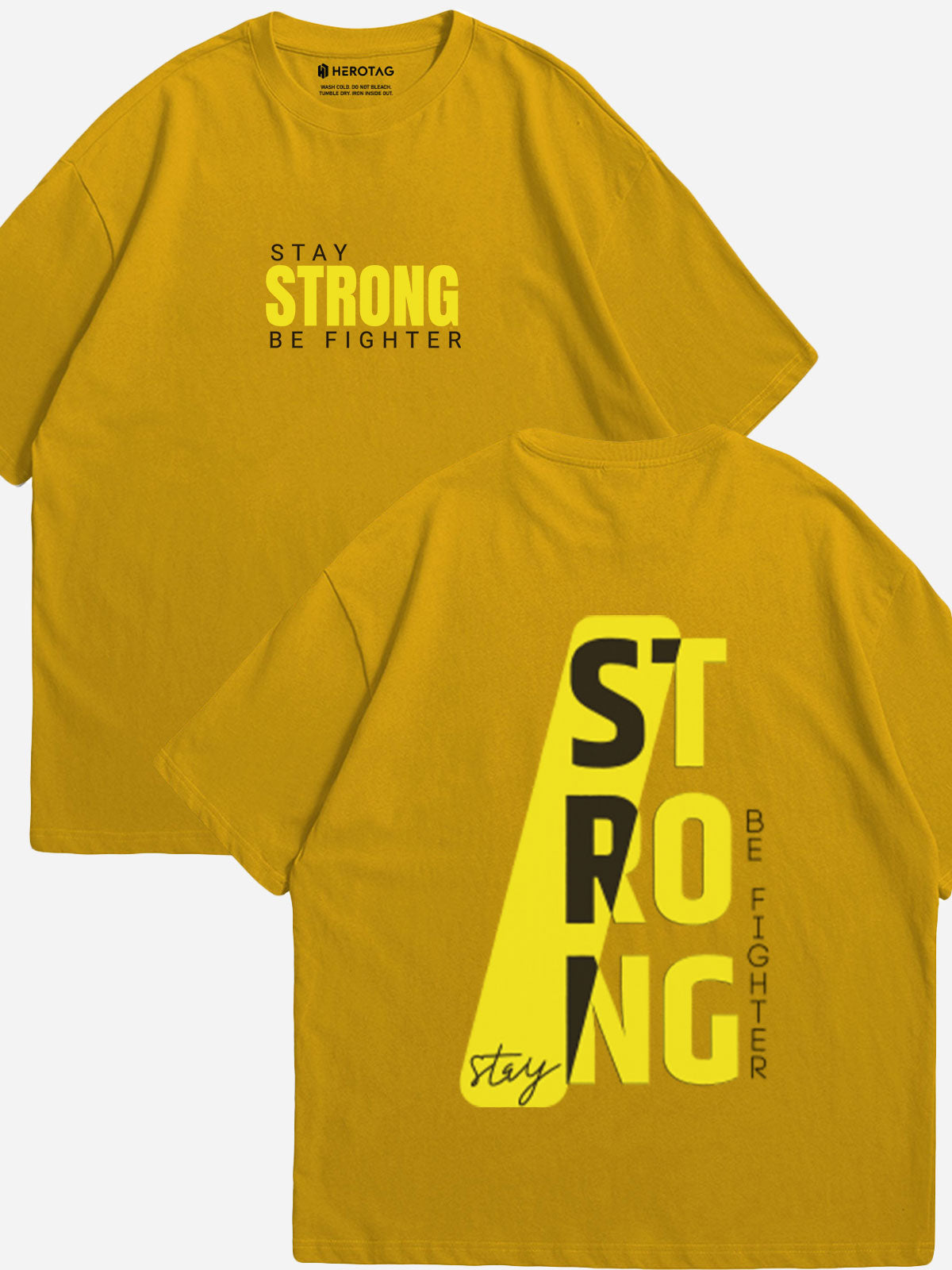 "STAY STRONG - BE FIGHTER" Oversized T-Shirt