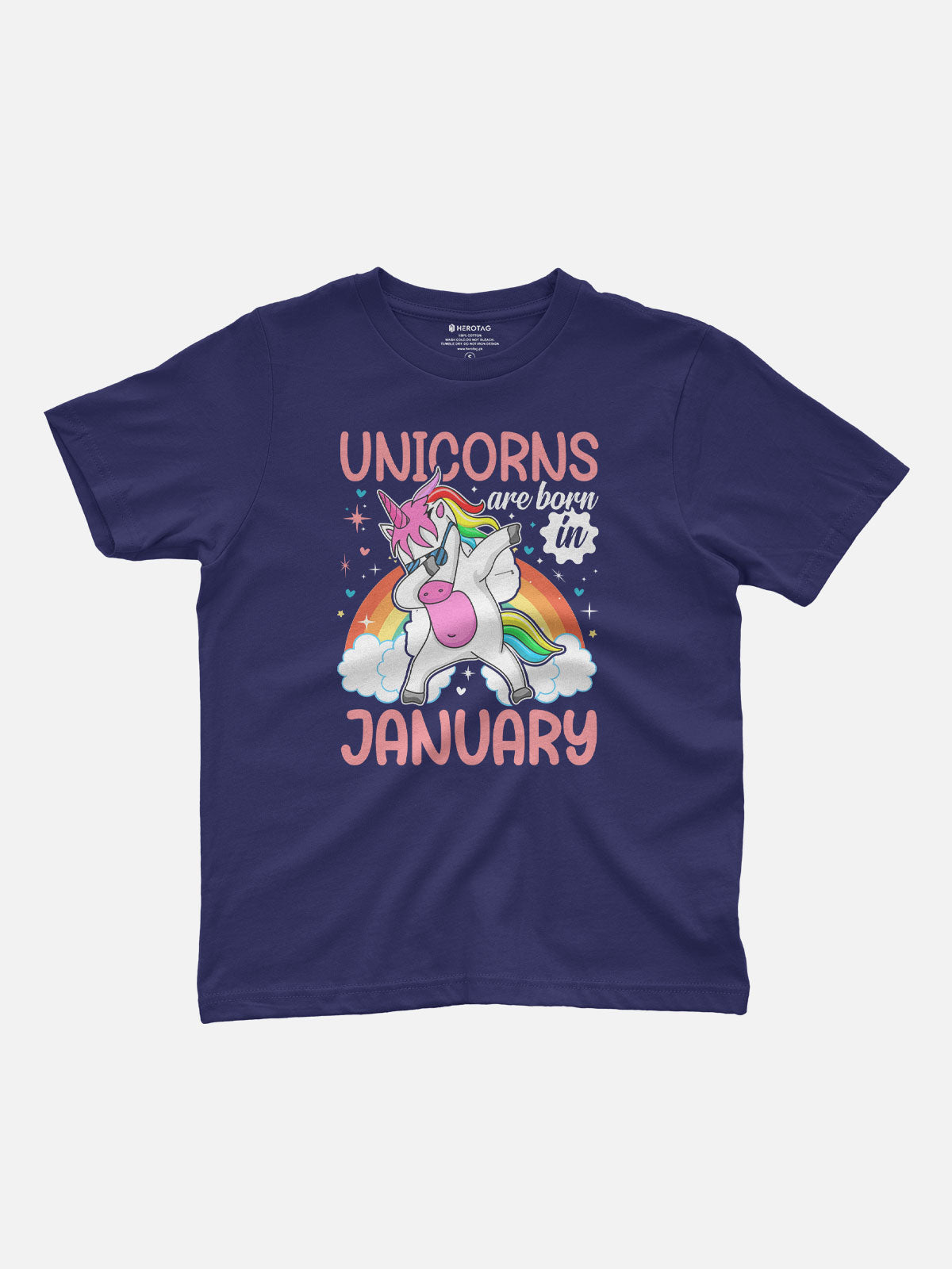 Unicorns Are Born in January Kids T-Shirt