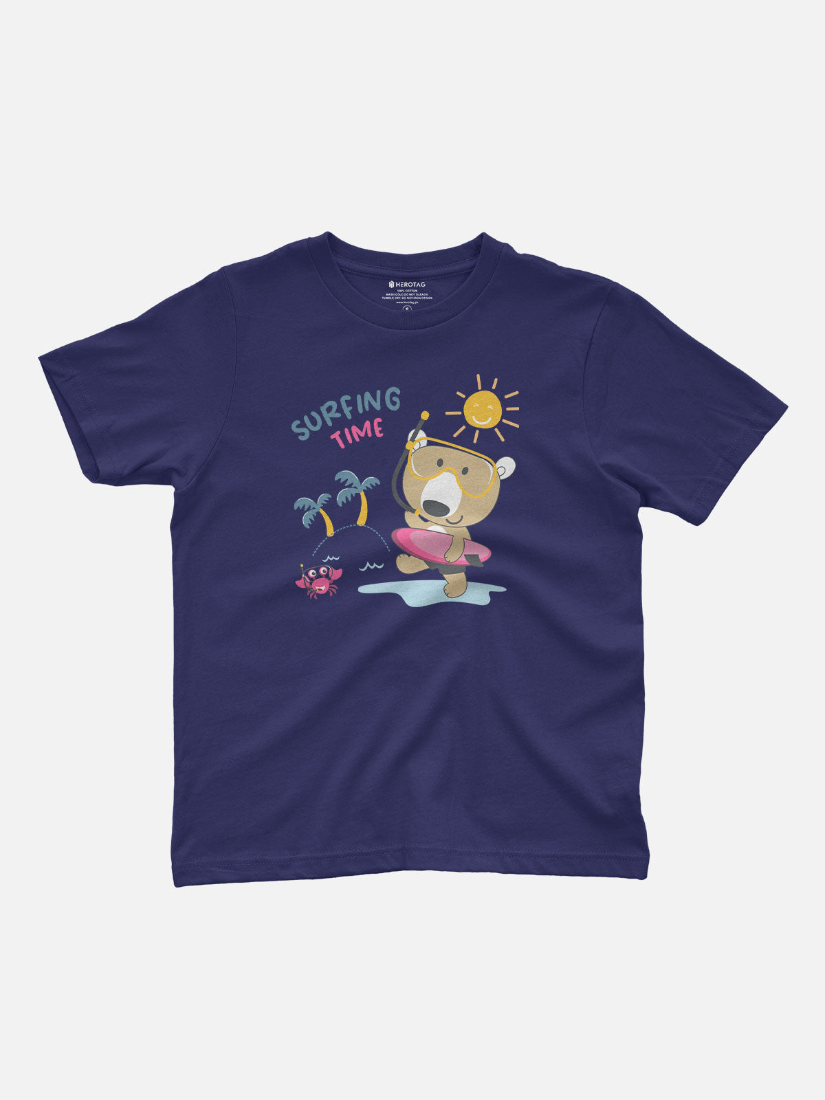 Surfing Time Bear Kids T-Shirt