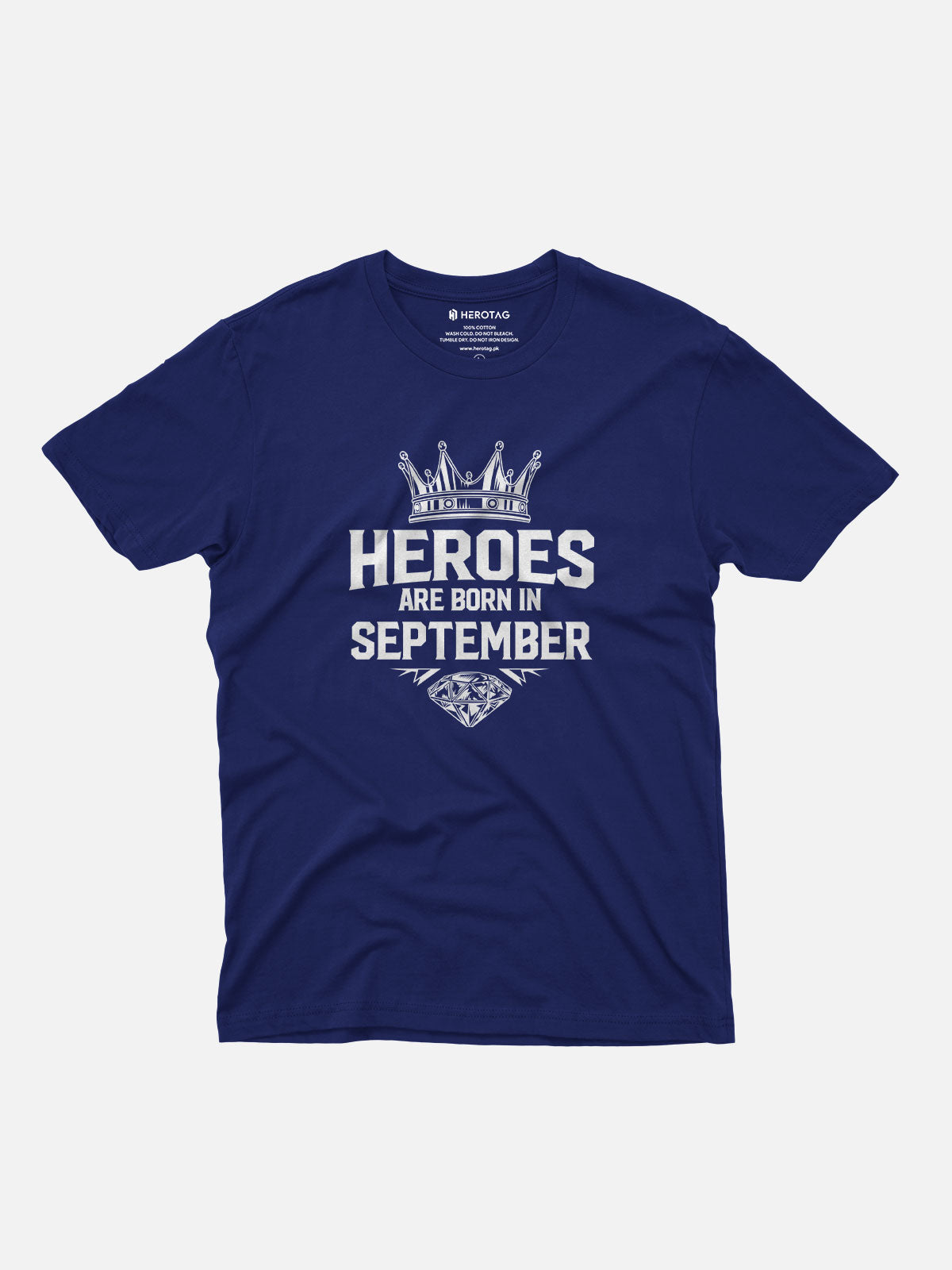 Heroes Are Born in September Birthday T-Shirt