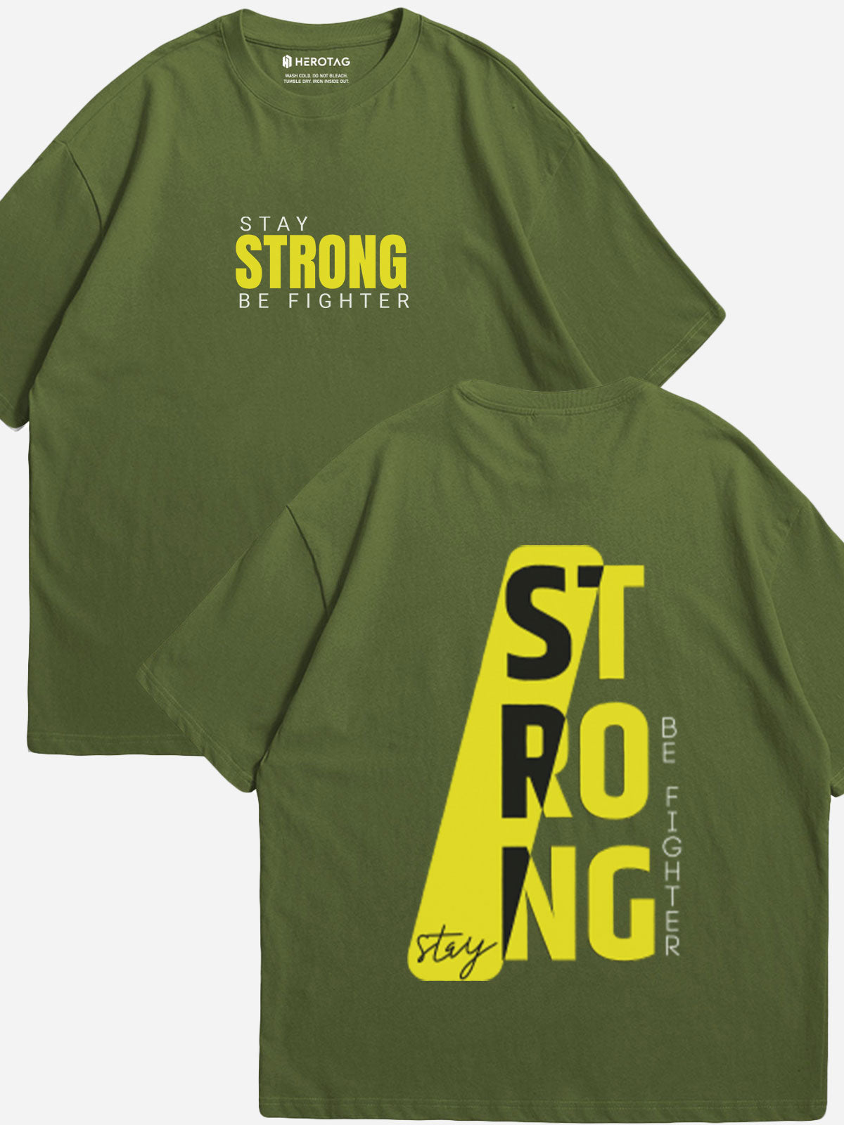 "STAY STRONG - BE FIGHTER" Oversized T-Shirt