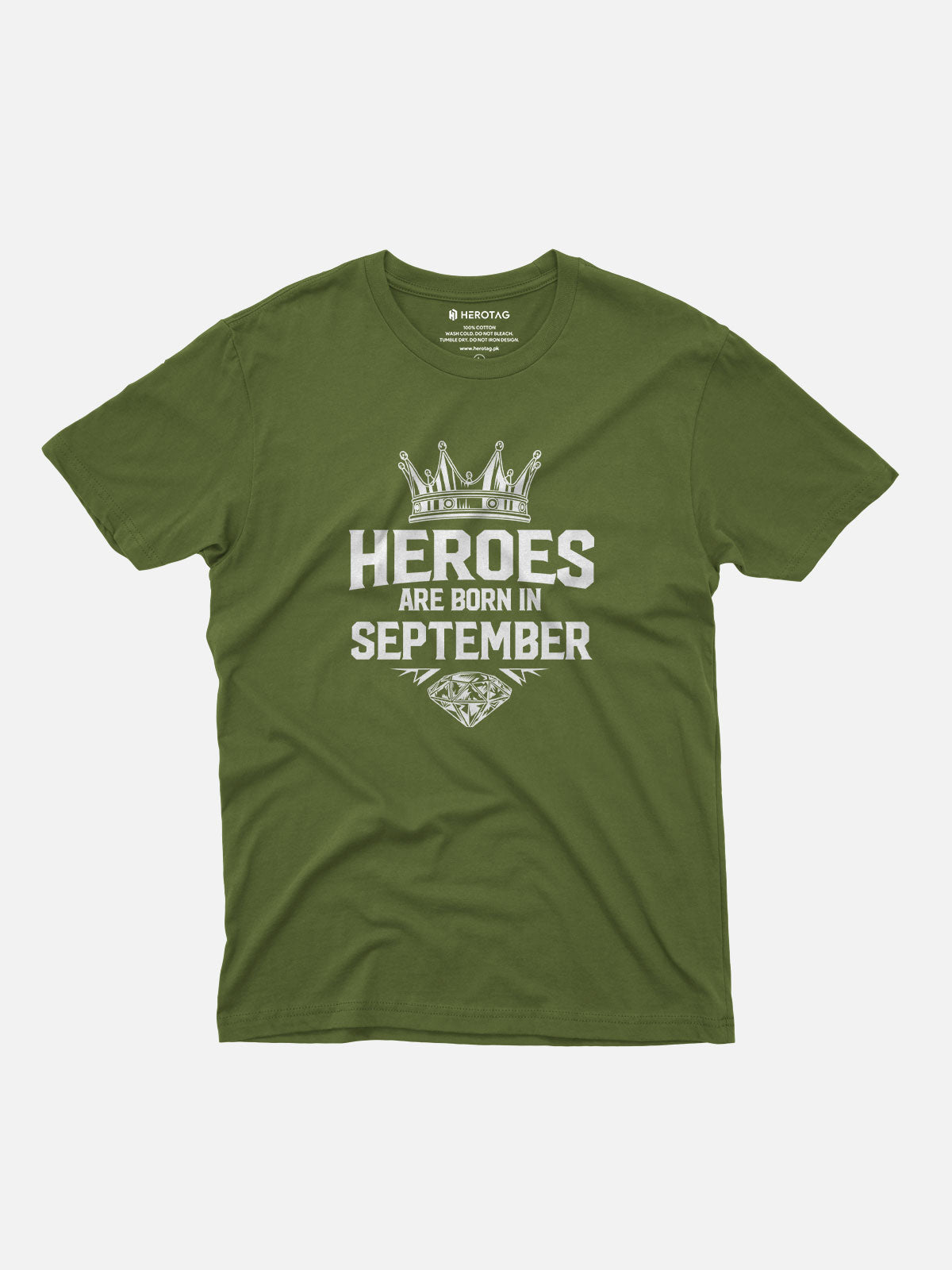 Heroes Are Born in September Birthday T-Shirt