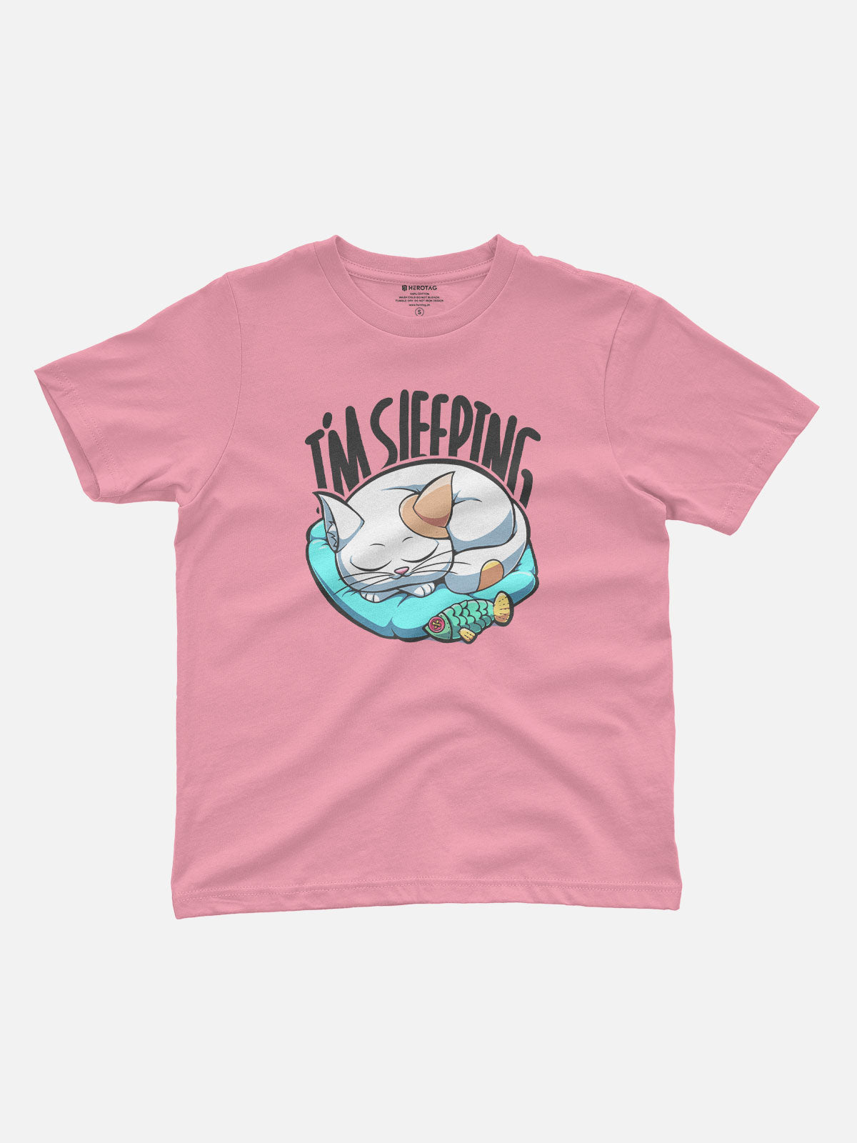 Cute Cat Sleeping Kids T-Shirt