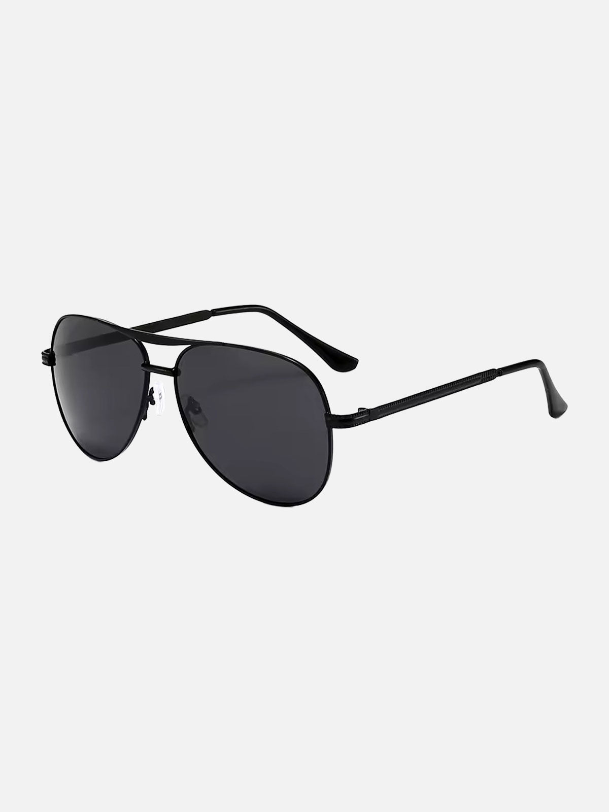 Men's Polarized Double Beam Metal Sunglasses - Black
