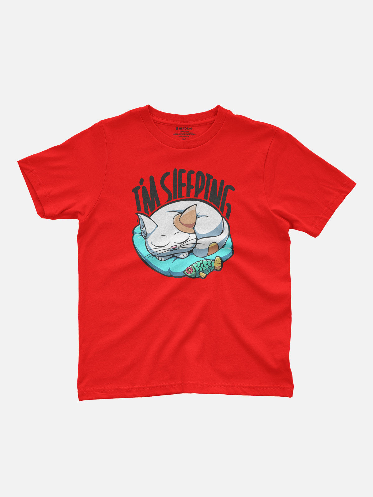 Cute Cat Sleeping Kids T-Shirt