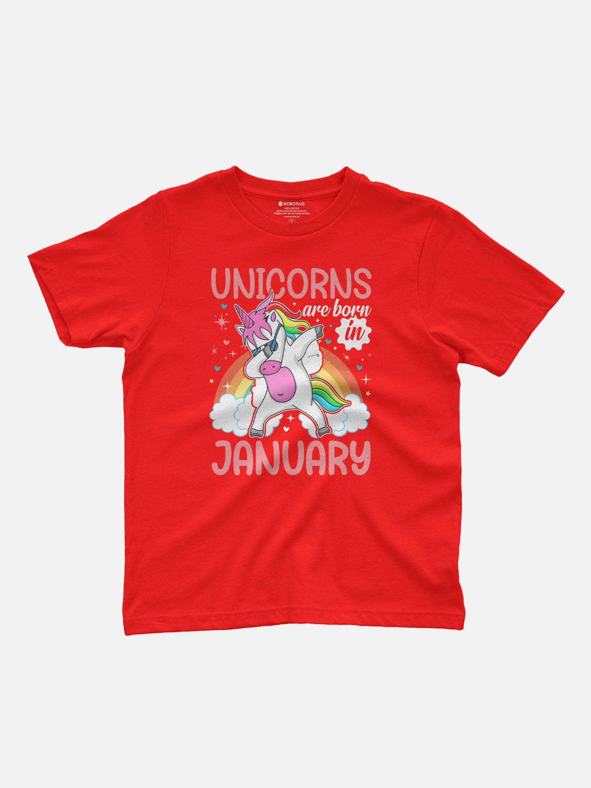 Unicorns Are Born in January Kids T-Shirt
