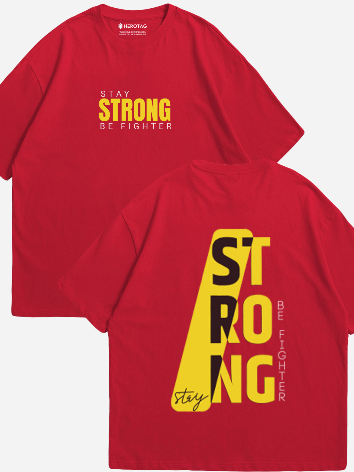 "STAY STRONG - BE FIGHTER" Oversized T-Shirt