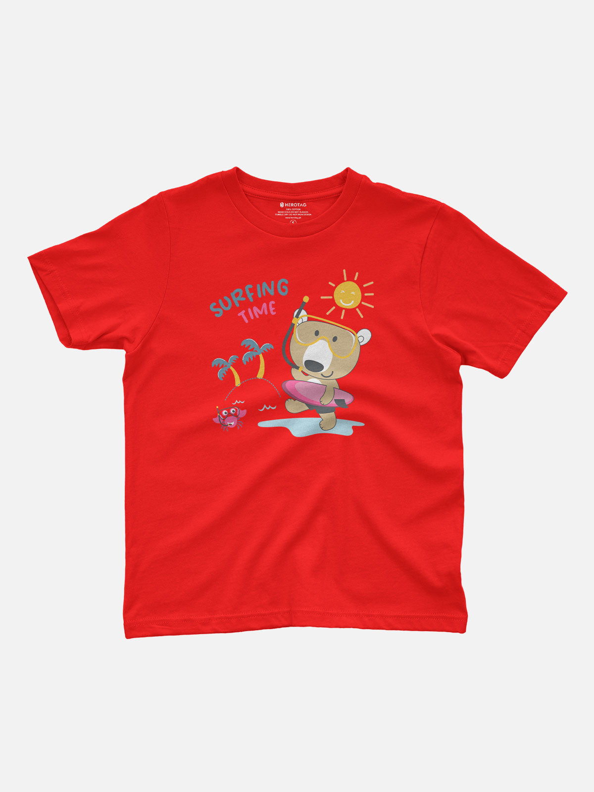 Surfing Time Bear Kids T-Shirt