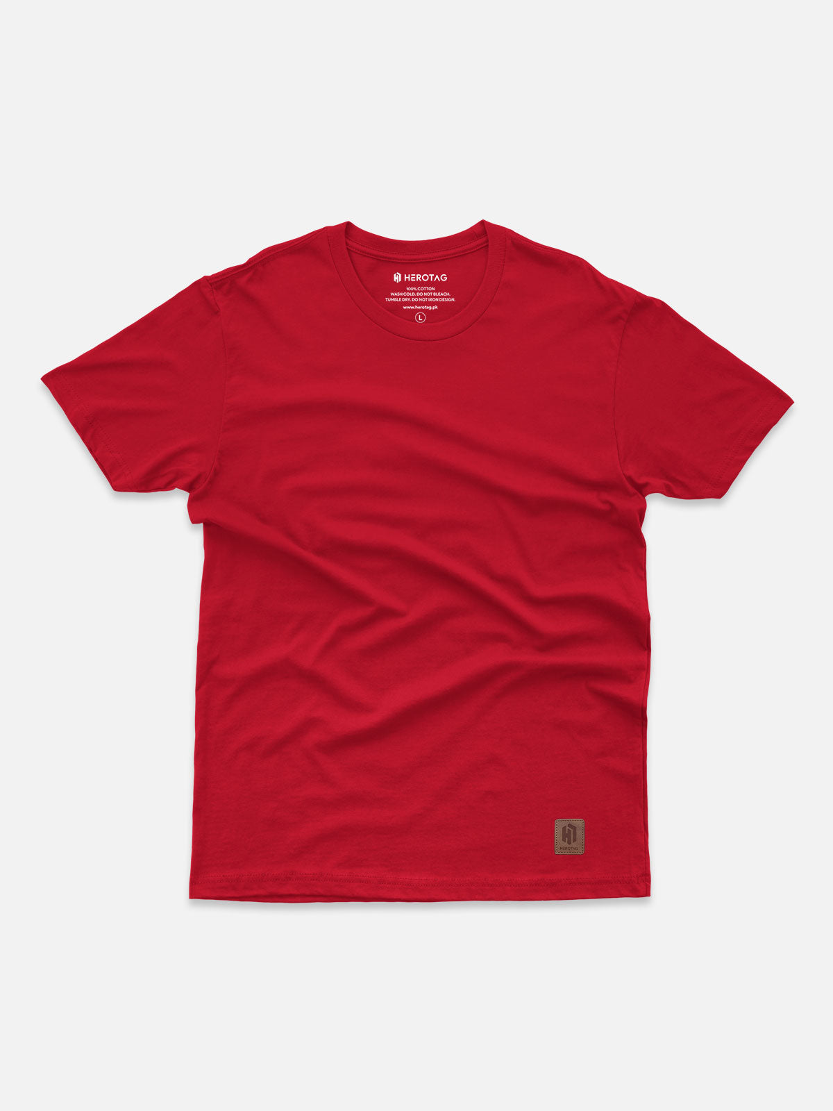 Red Rounded Shirt Red Round Neck T-Shirt – HeroTag