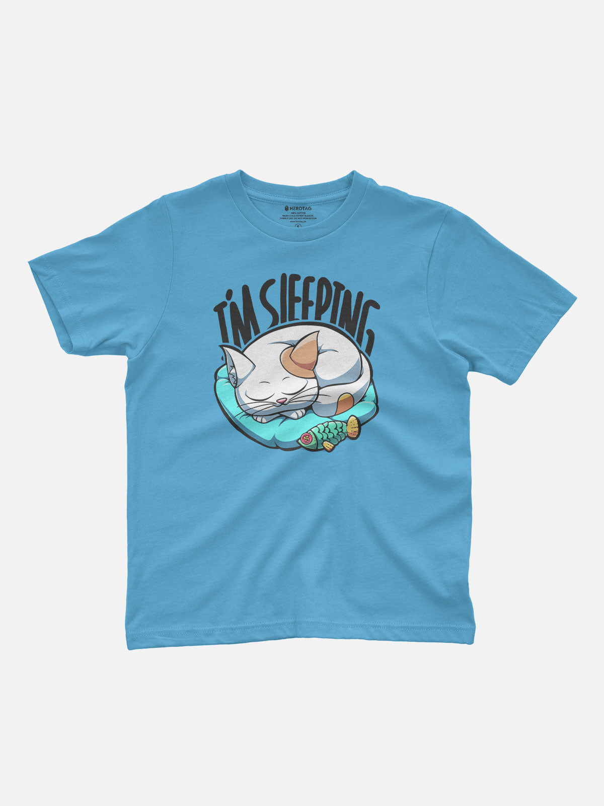 Cute Cat Sleeping Kids T-Shirt
