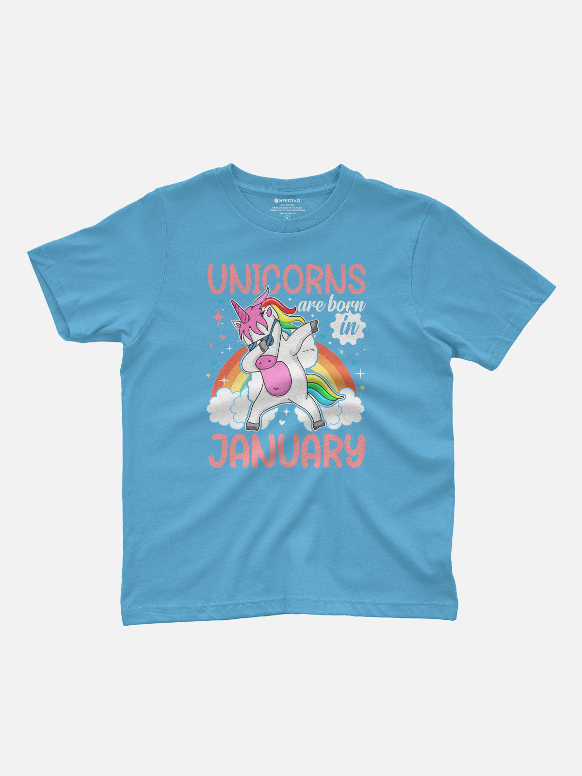 Unicorns Are Born in January Kids T-Shirt