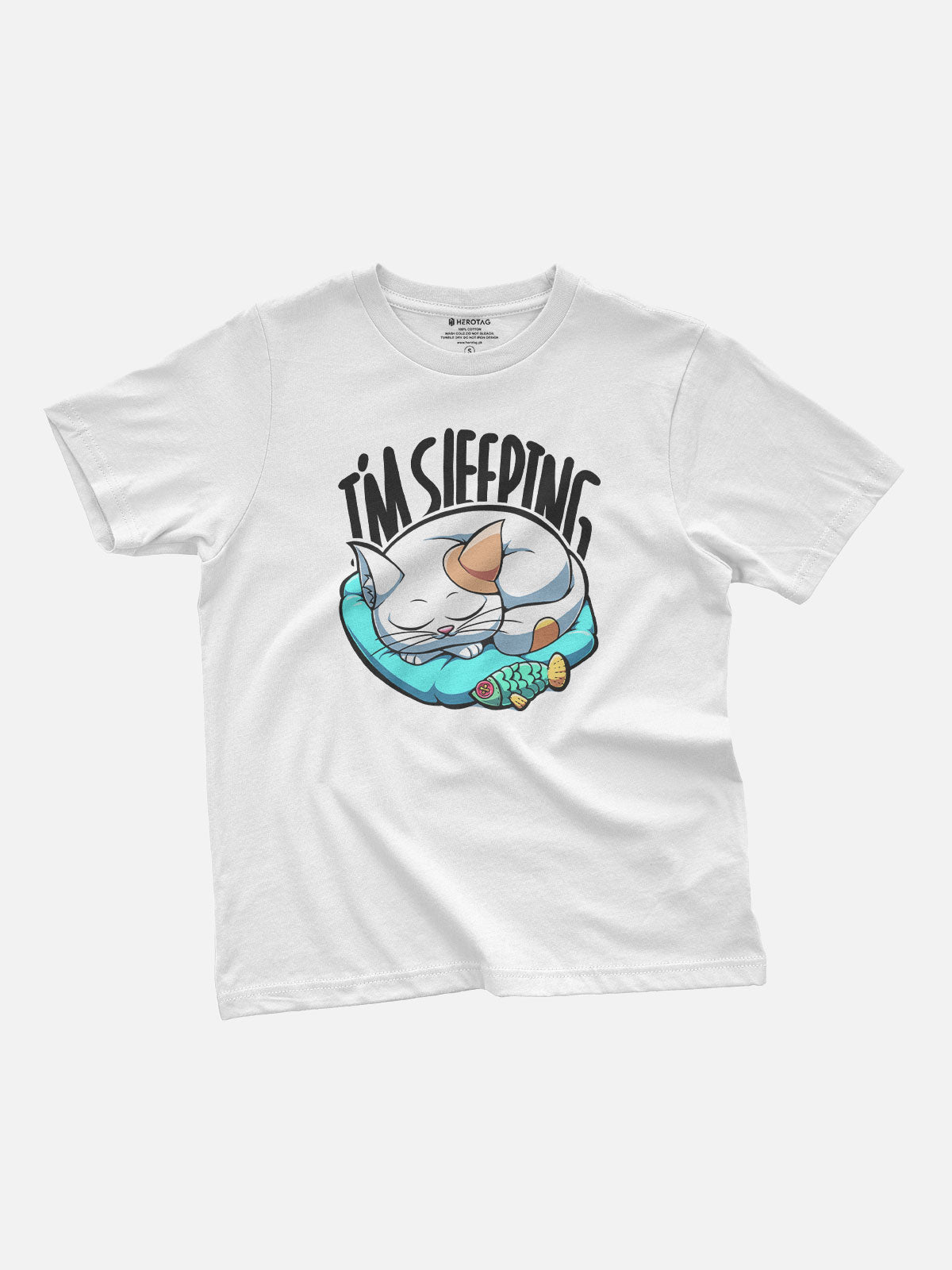 Cute Cat Sleeping Kids T-Shirt