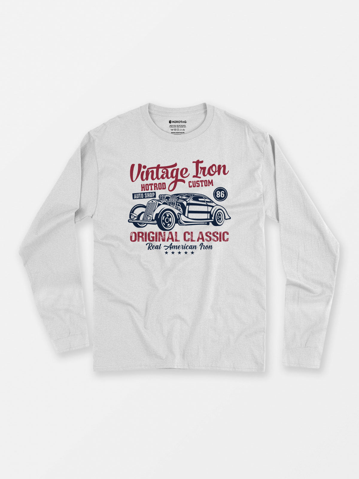 Vintage Iron Hotrod Custom - Long Sleeve T-Shirt