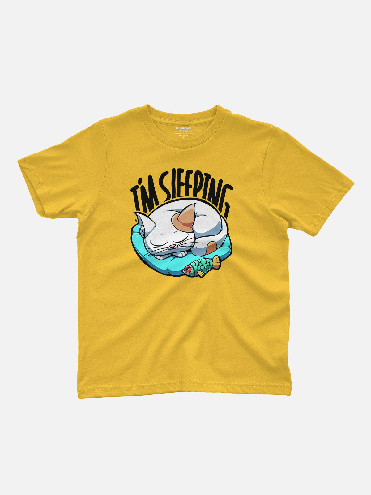 Cute Cat Sleeping Kids T-Shirt