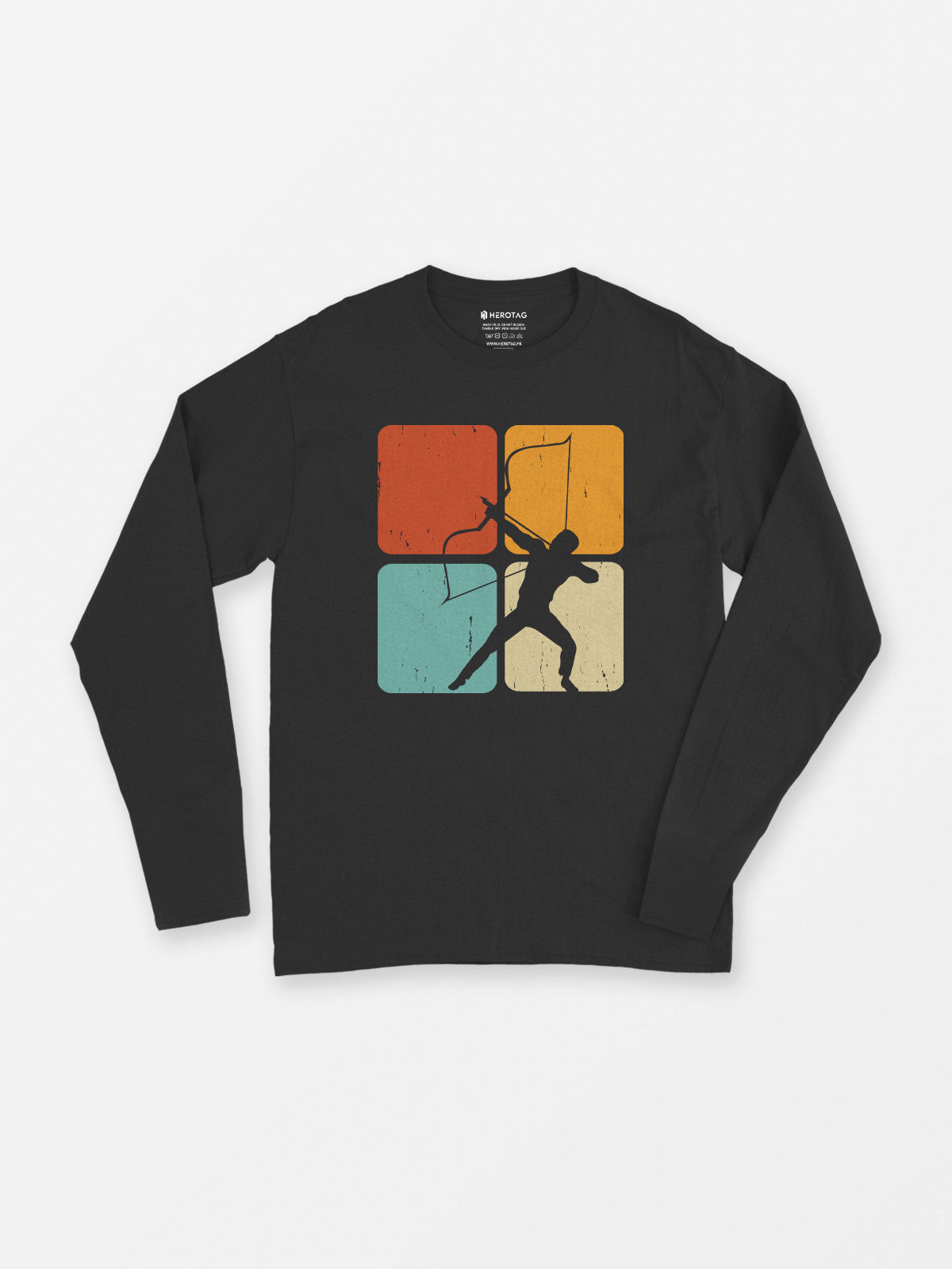 Retro Archer Silhouette Long Sleeve T-Shirt