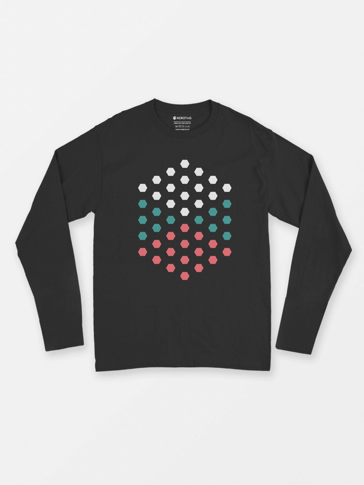 Hexagon Pattern Long Sleeve T-Shirt