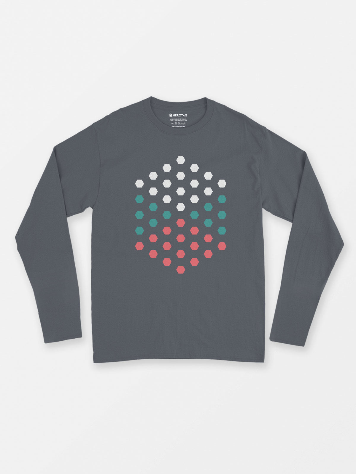 Hexagon Pattern Long Sleeve T-Shirt