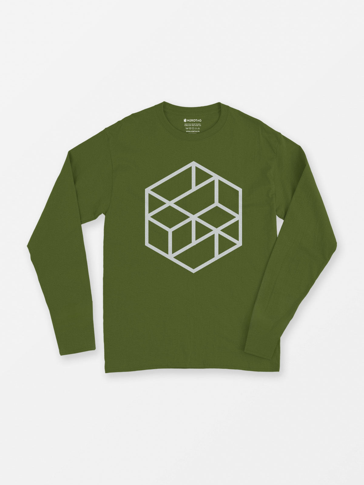 Geometric Hexagon Long Sleeve T-Shirt