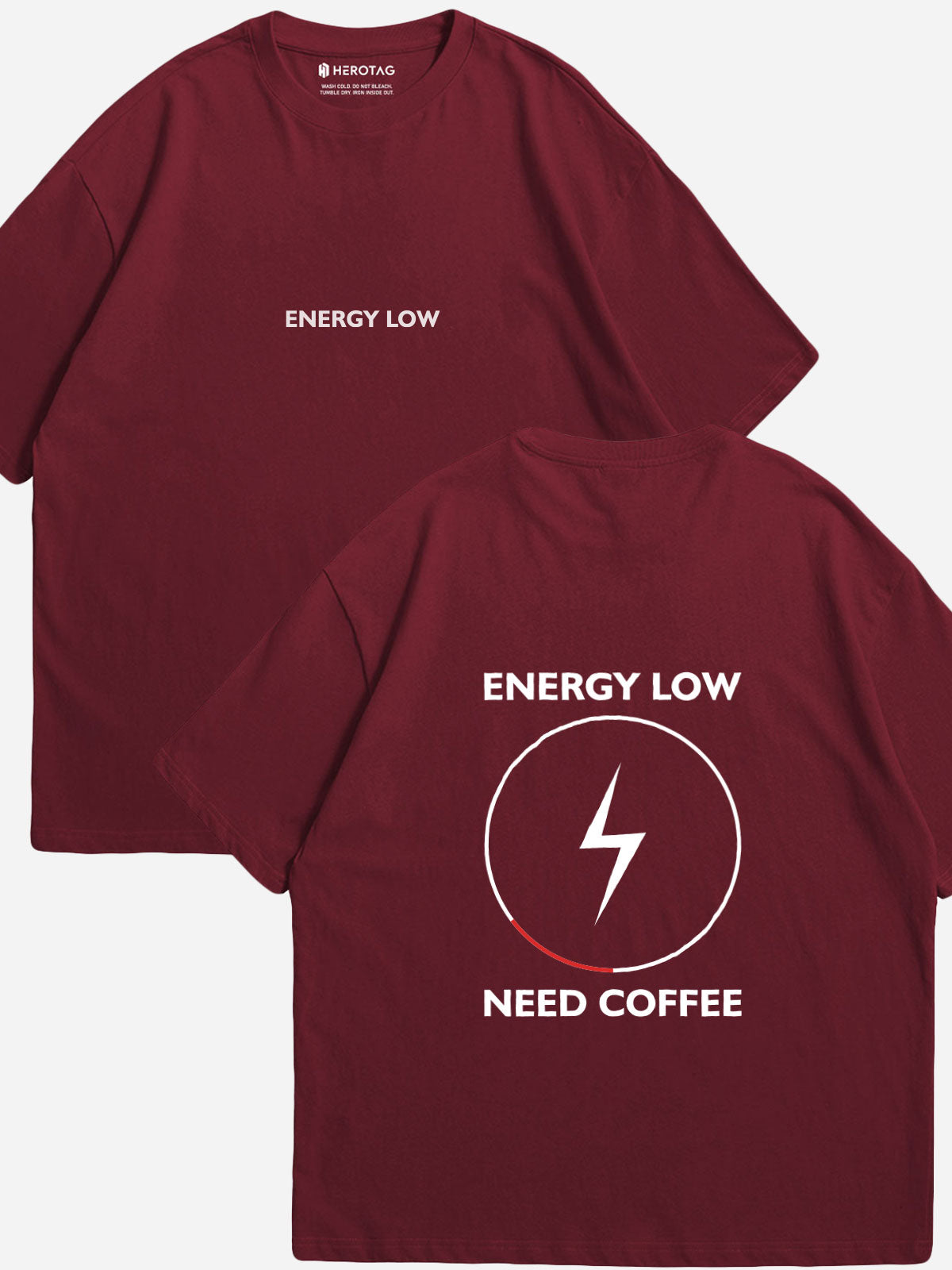 Energy Low, Need Coffee Oversized T-Shirt
