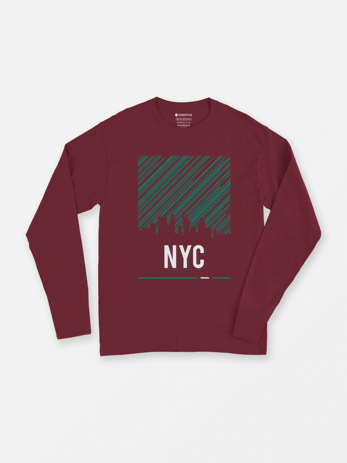 NYC Skyline Rain Long Sleeve T-Shirt