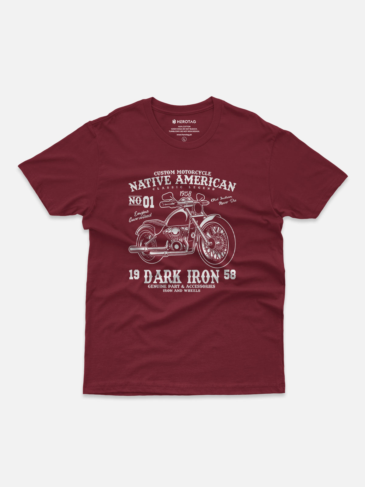 Native American Dark Iron Motorcycle T-Shirt