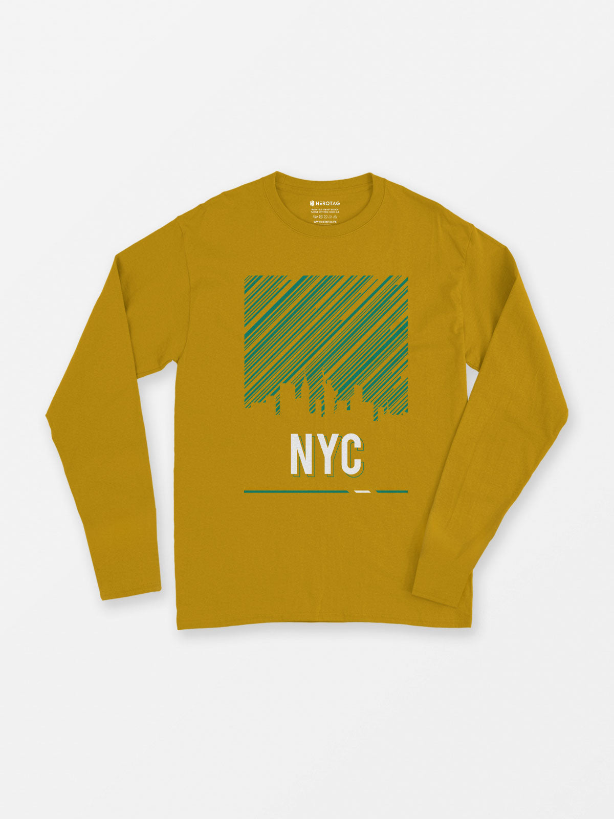 NYC Skyline Rain Long Sleeve T-Shirt