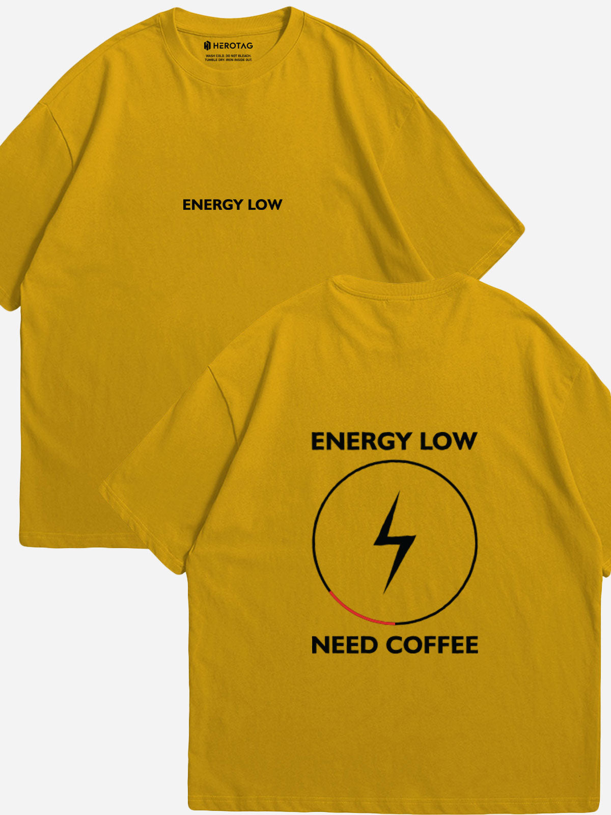 Energy Low, Need Coffee Oversized T-Shirt