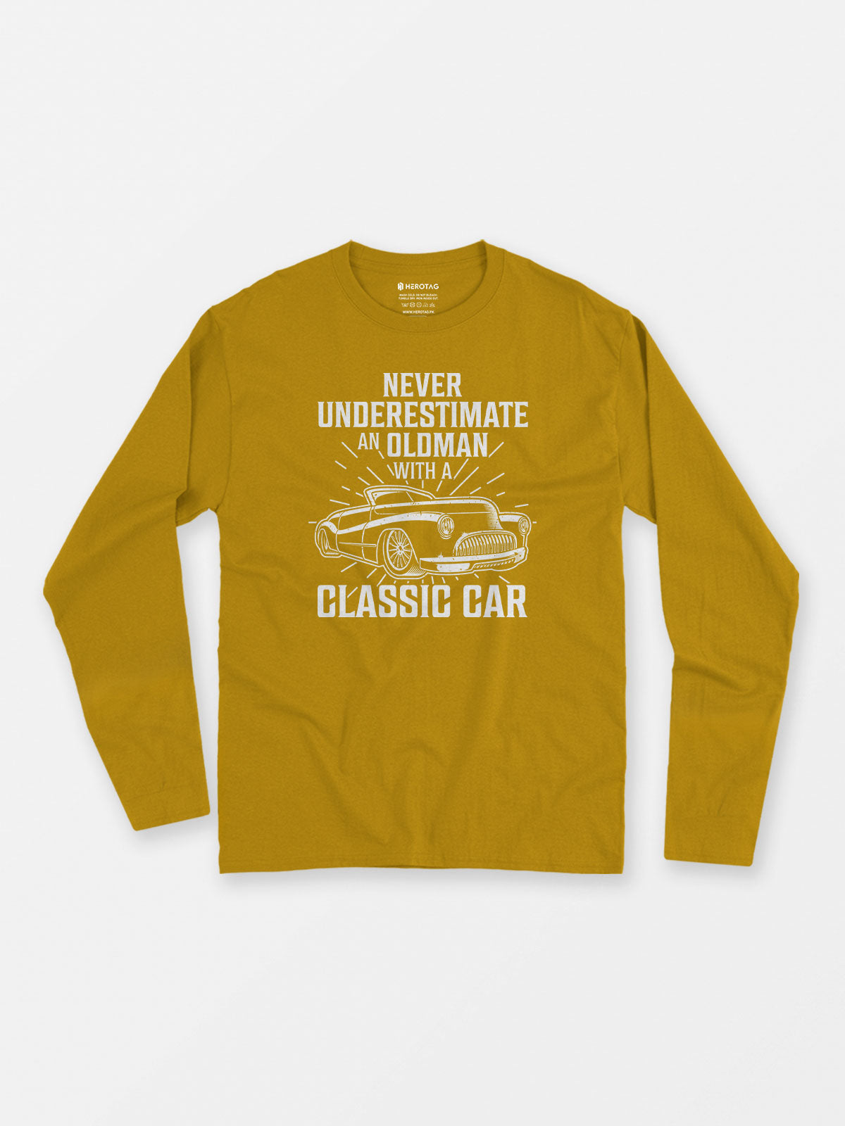 Old Man with a Classic Car - Long Sleeve T-Shirt