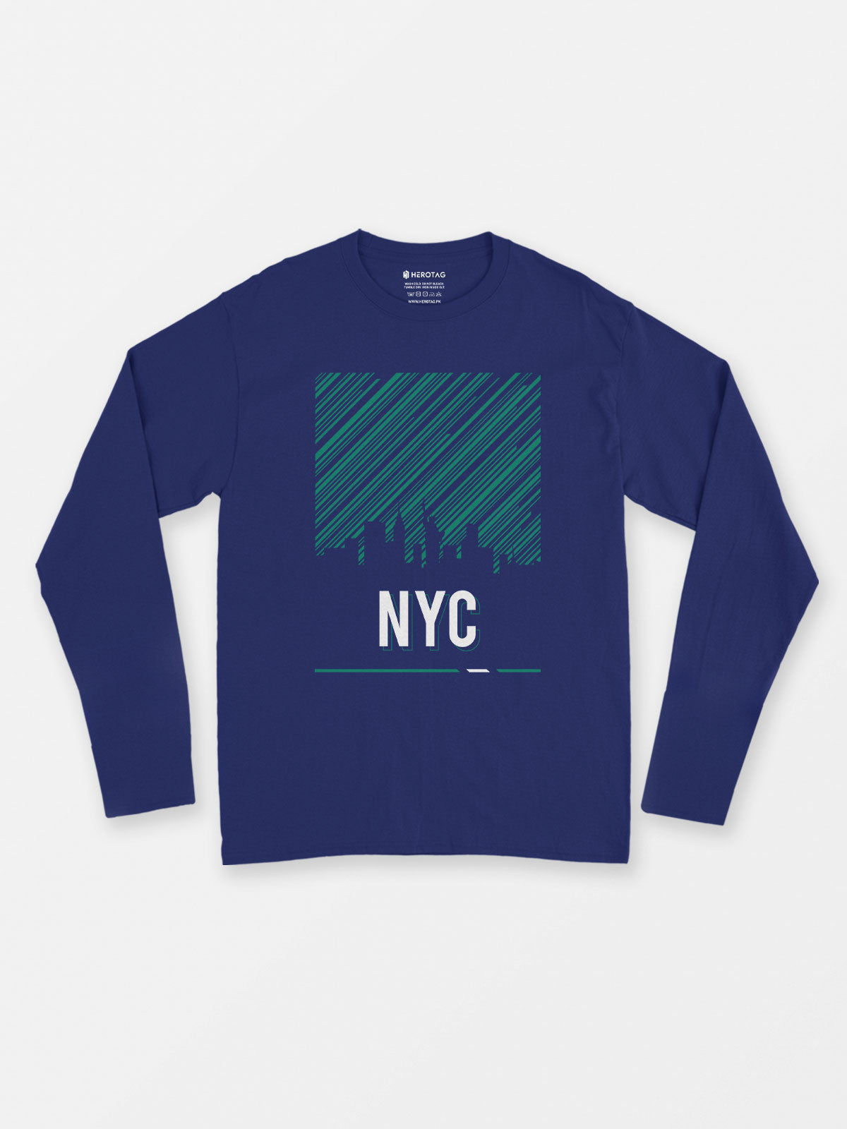 NYC Skyline Rain Long Sleeve T-Shirt