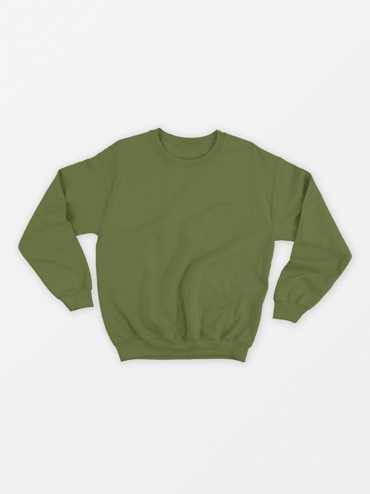 Olive green crewneck sweatshirt sale