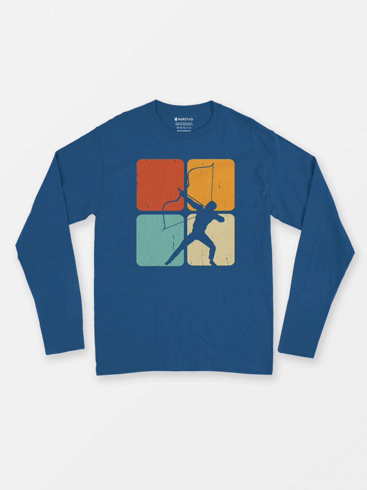 Retro Archer Silhouette Long Sleeve T-Shirt