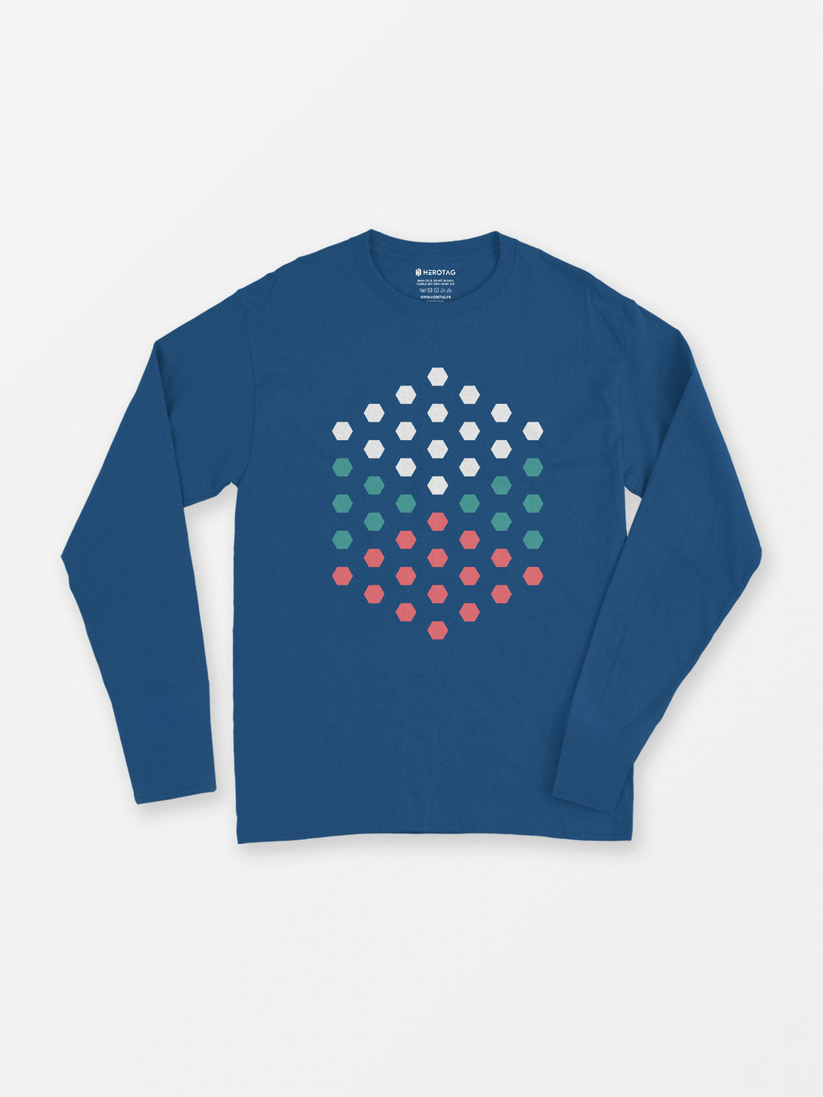Hexagon Pattern Long Sleeve T-Shirt