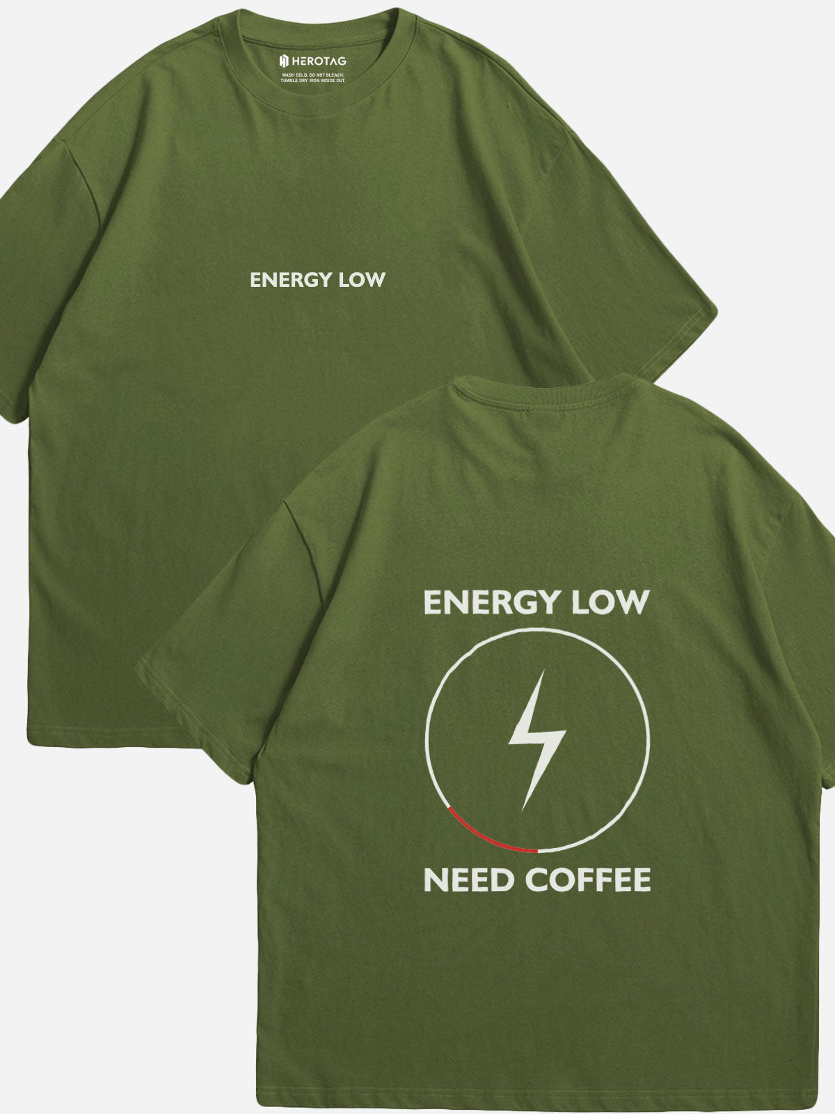 Energy Low, Need Coffee Oversized T-Shirt