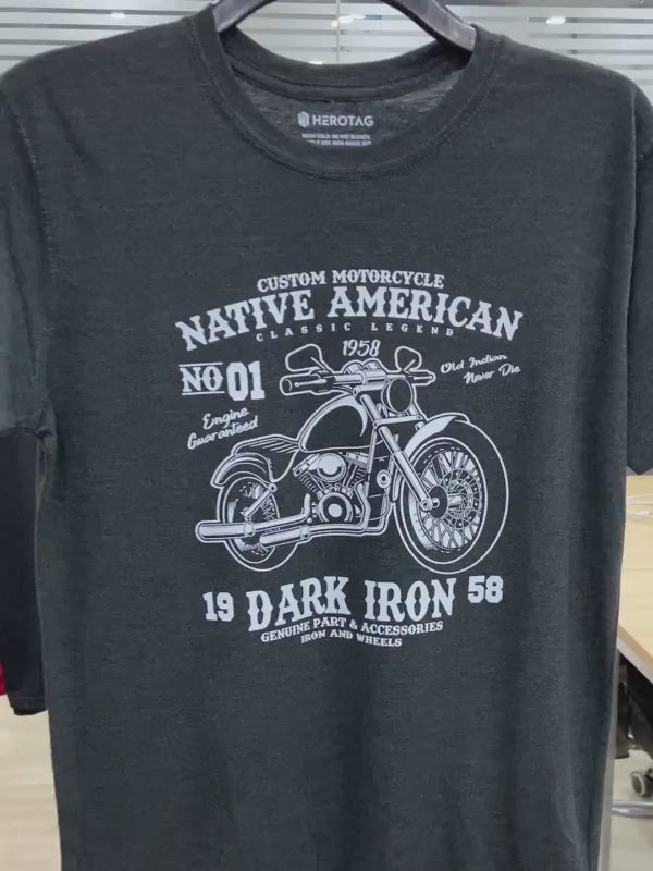 Native American Dark Iron Motorcycle T-Shirt