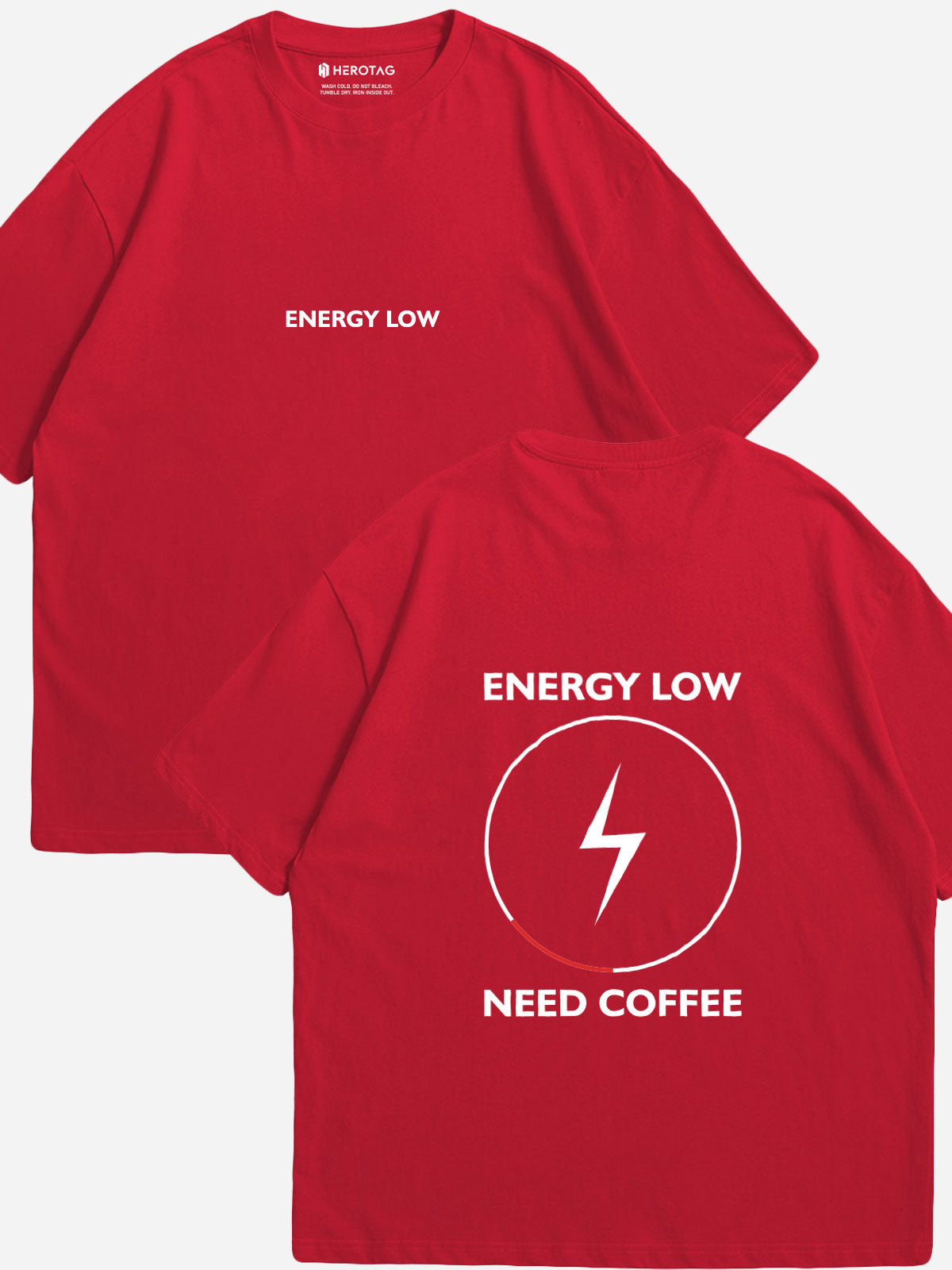 Energy Low, Need Coffee Oversized T-Shirt