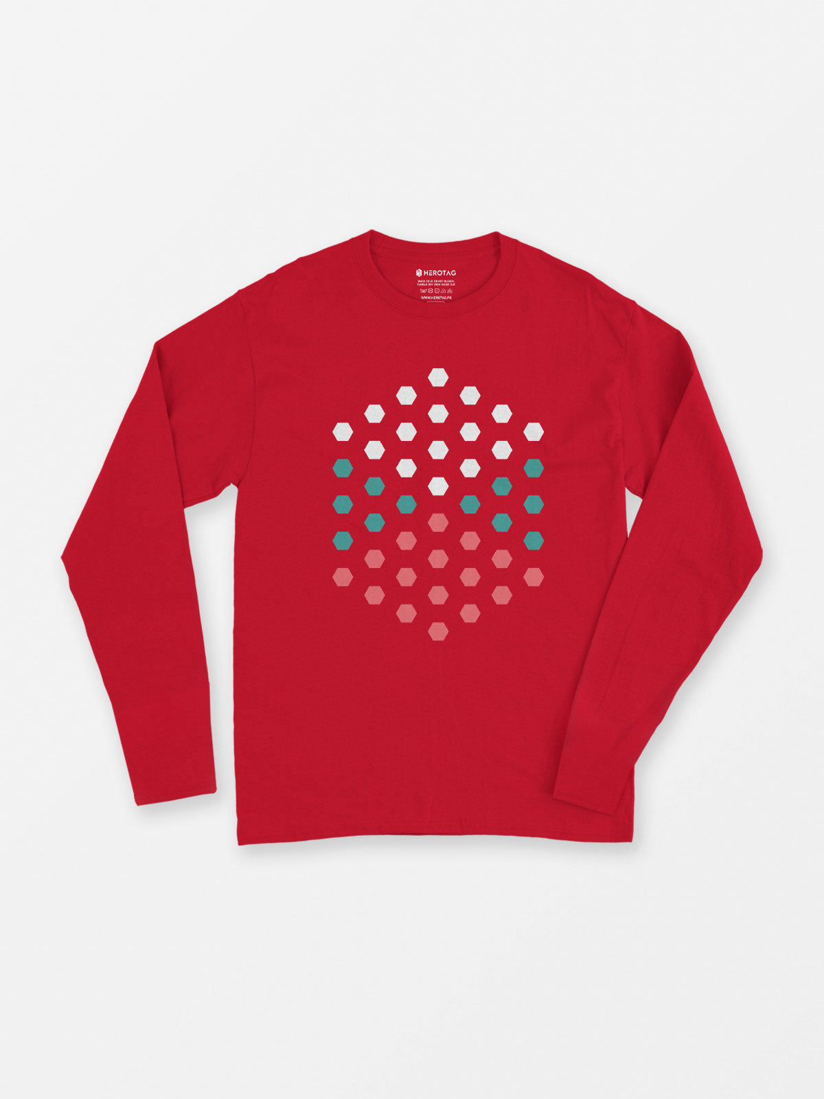 Hexagon Pattern Long Sleeve T-Shirt