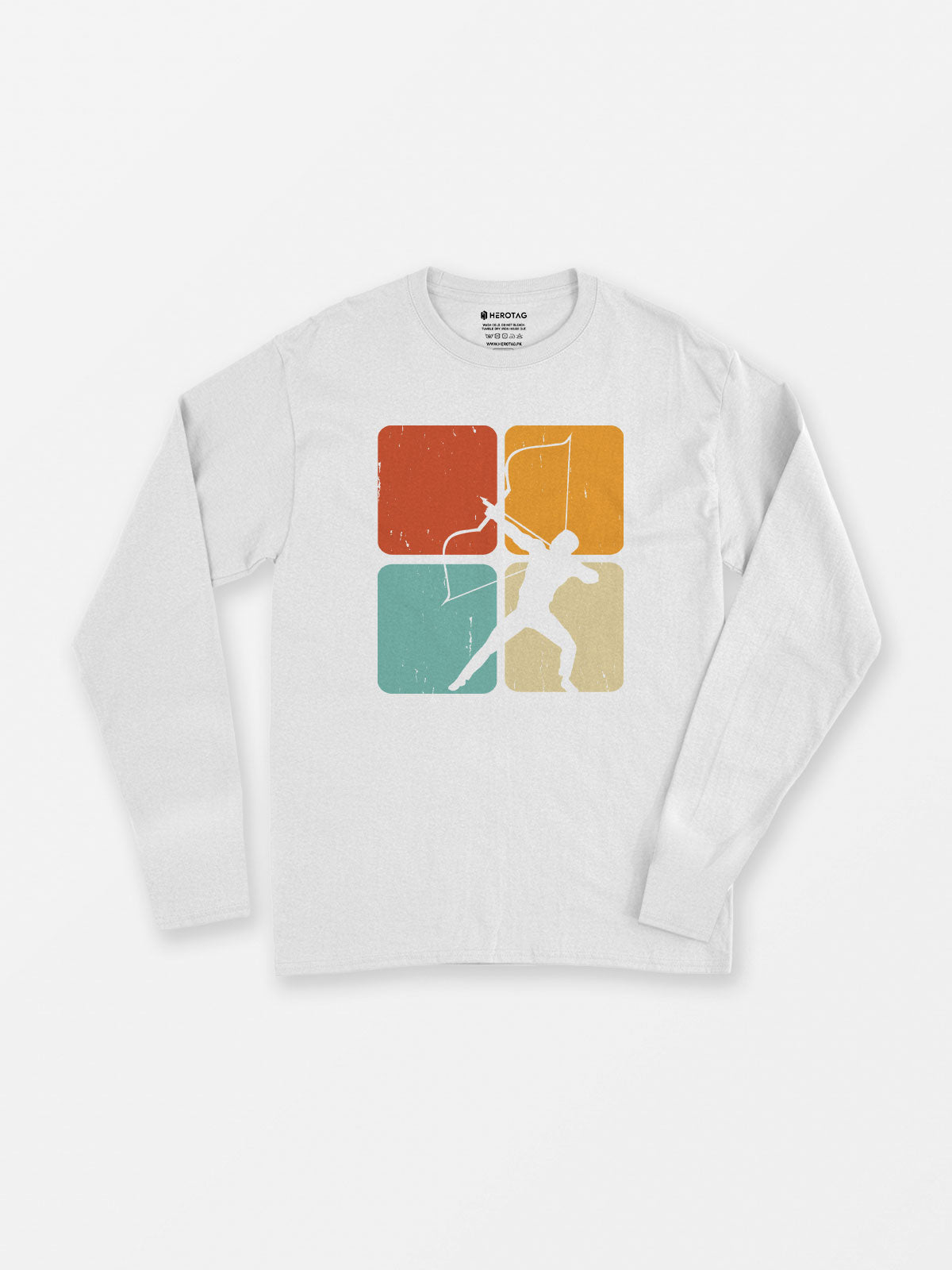 Retro Archer Silhouette Long Sleeve T-Shirt