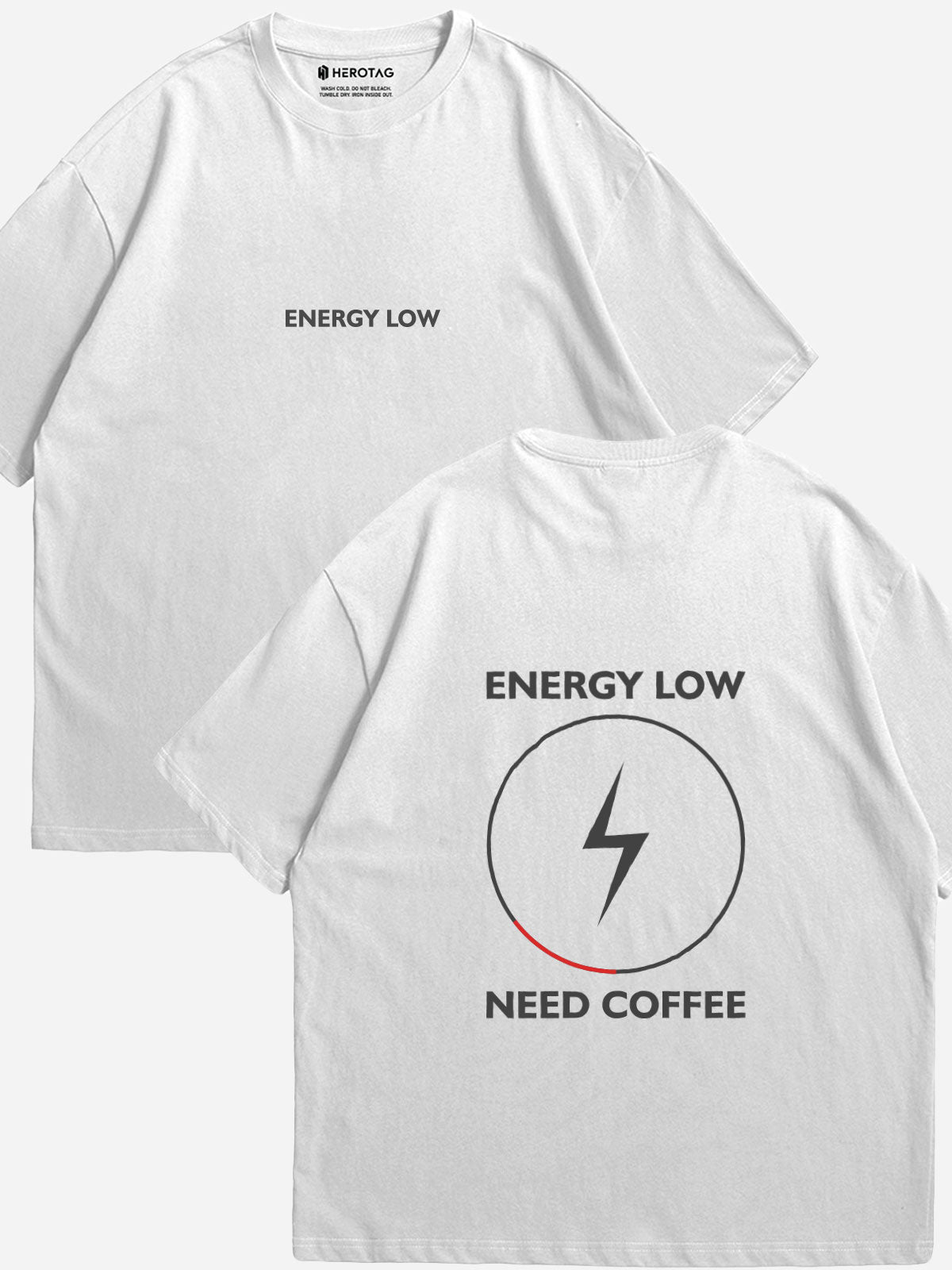 Energy Low, Need Coffee Oversized T-Shirt