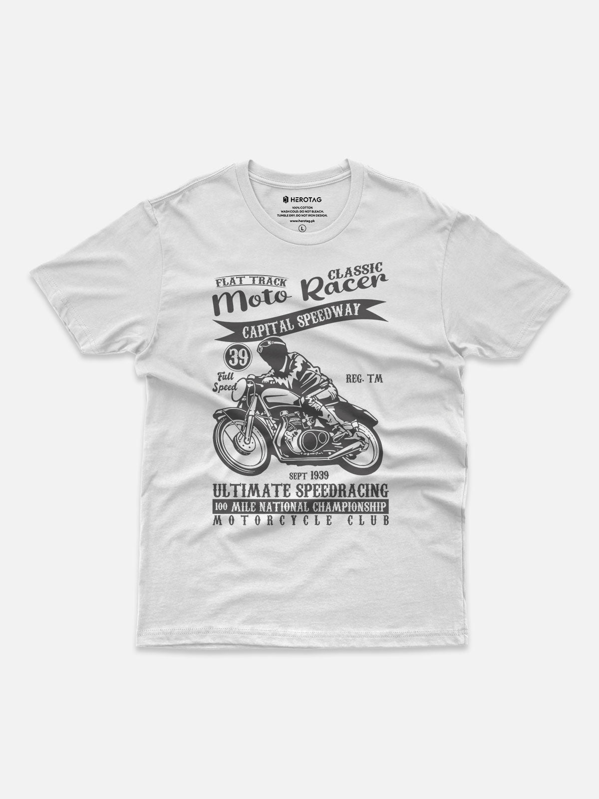 Flat Track Classic Moto Racer T-Shirt